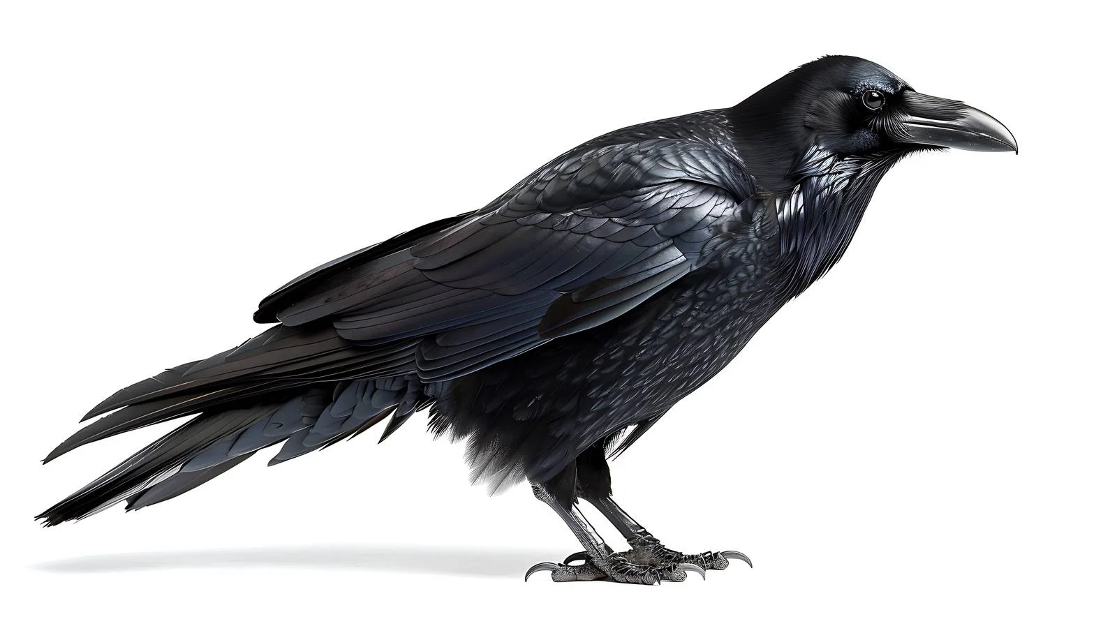 Majestic Common Raven on White Background — free download from Dotvec