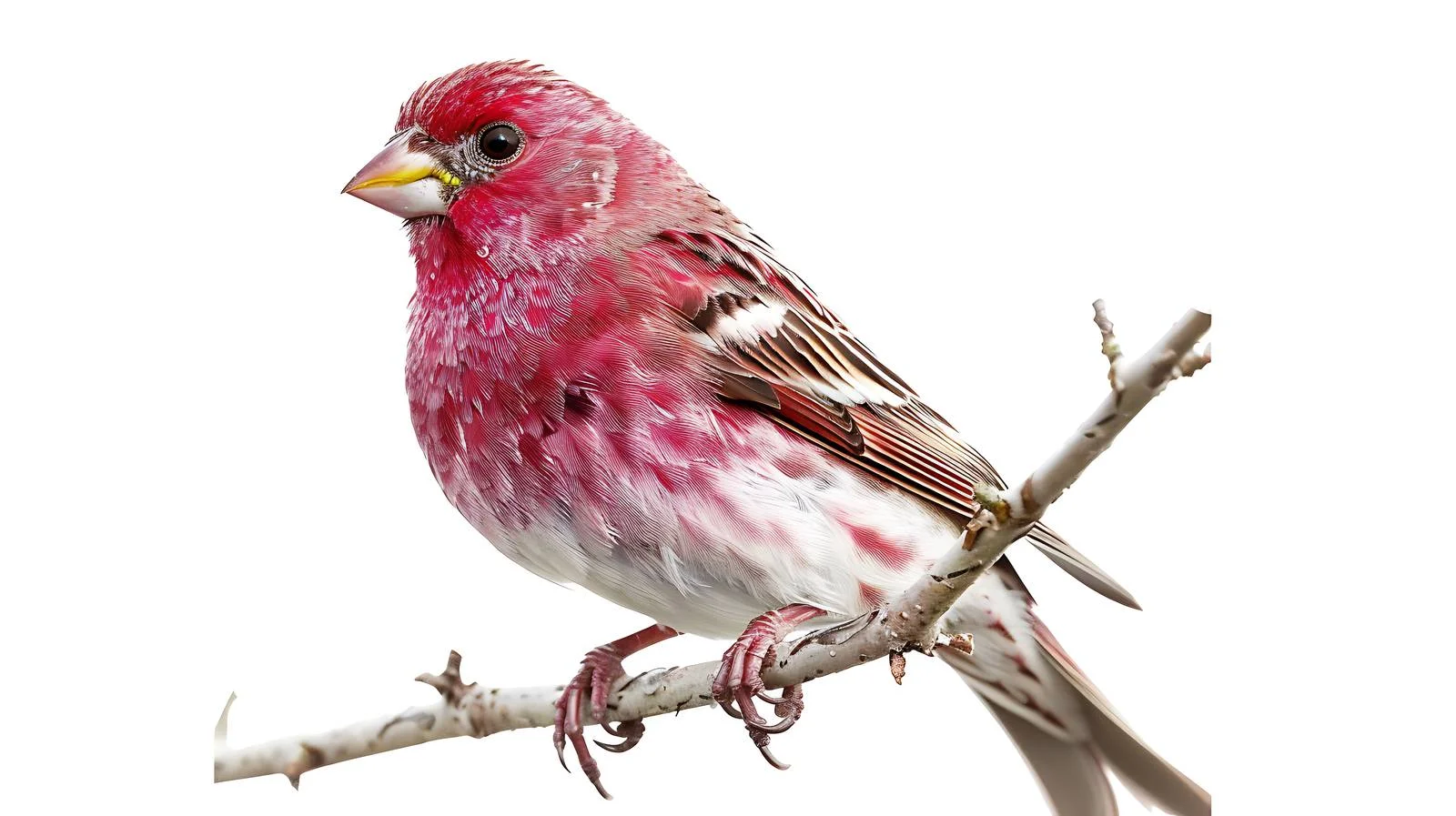 Vibrant Male Common Rosefinch Isolated — free download from Dotvec