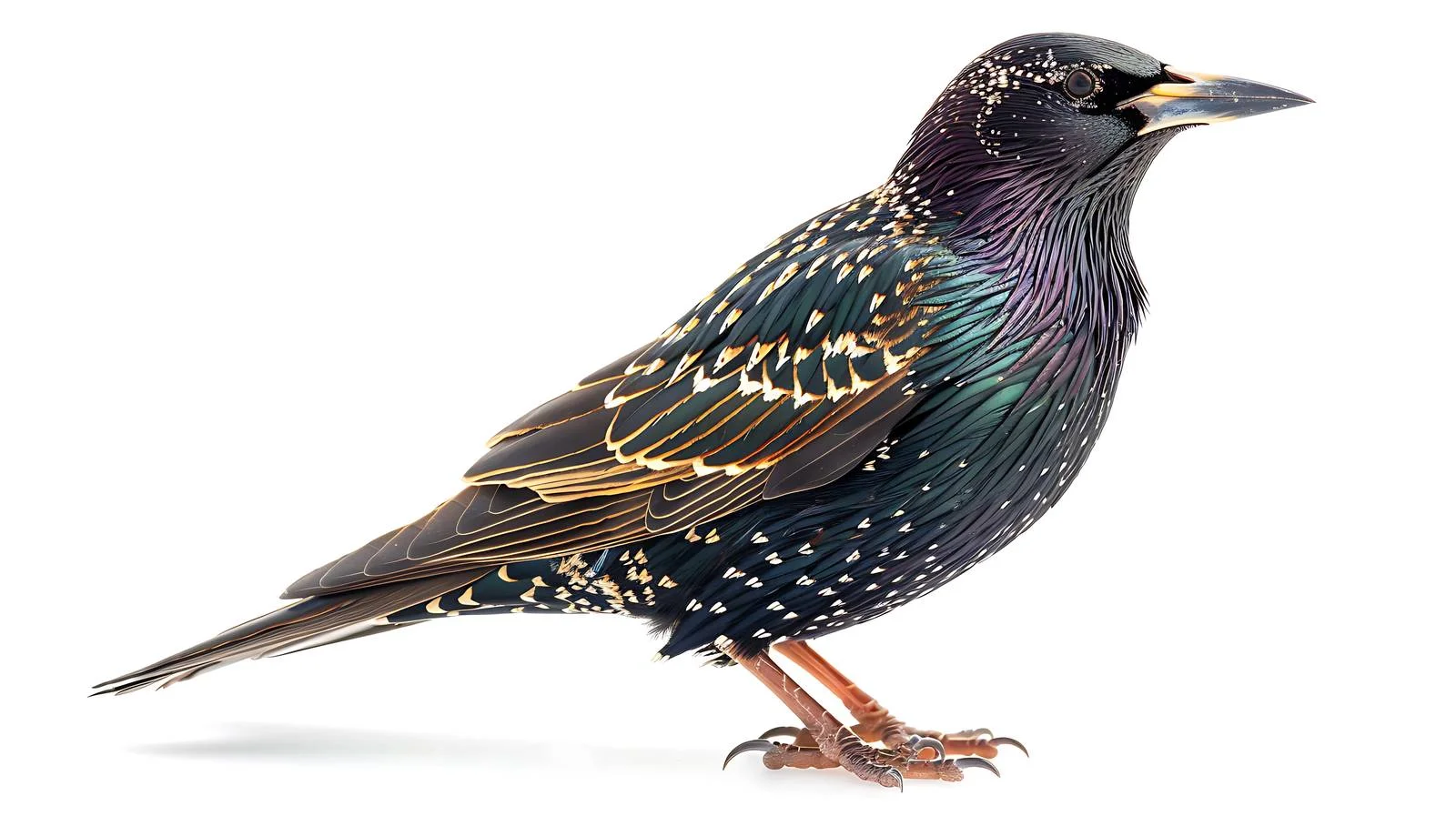 Detailed Common Starling Isolated Close-Up — free download from Dotvec