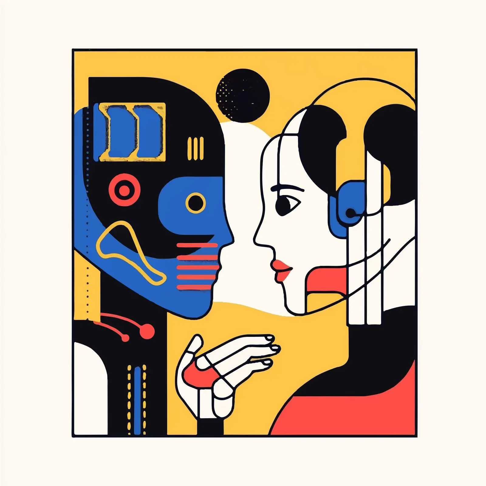 AI Chatbot vs Live Support Interaction — free download from Dotvec