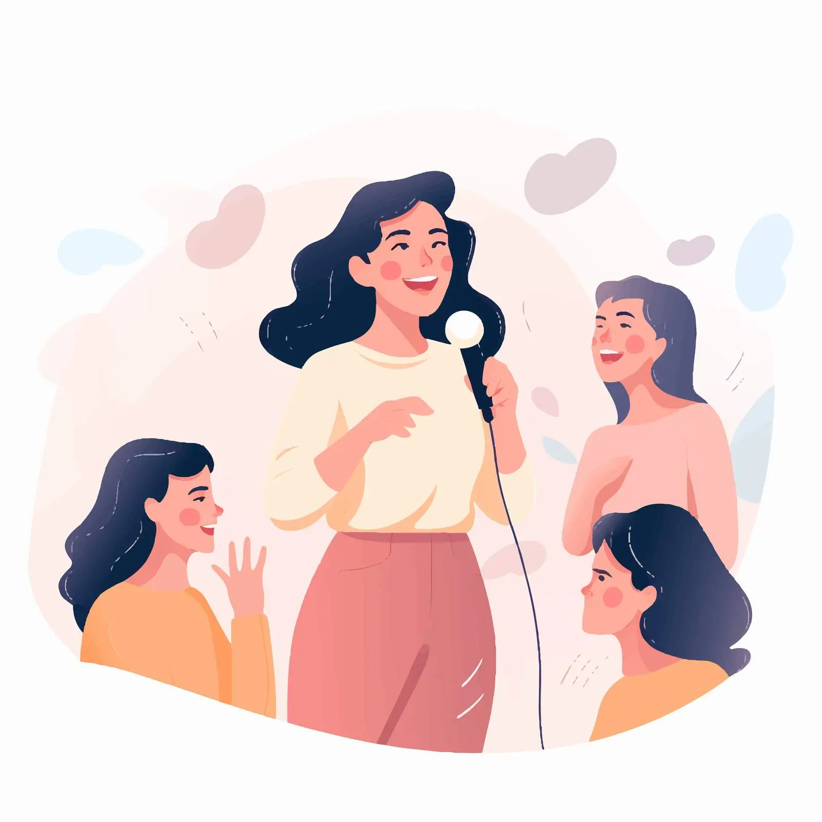 Engaging Leader in Friendly Conversation Vector — free download from Dotvec