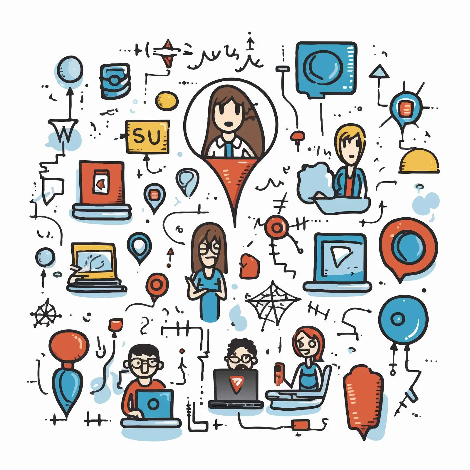 Internet Communication Vector Icons Set — free download from Dotvec