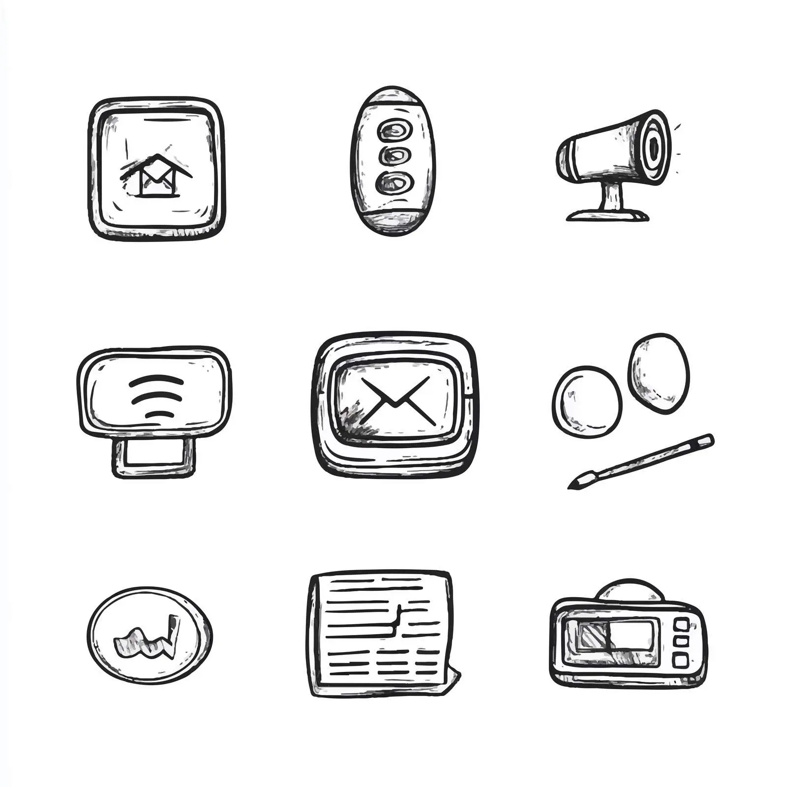 Cartoon Communication Icons Set — free download from Dotvec