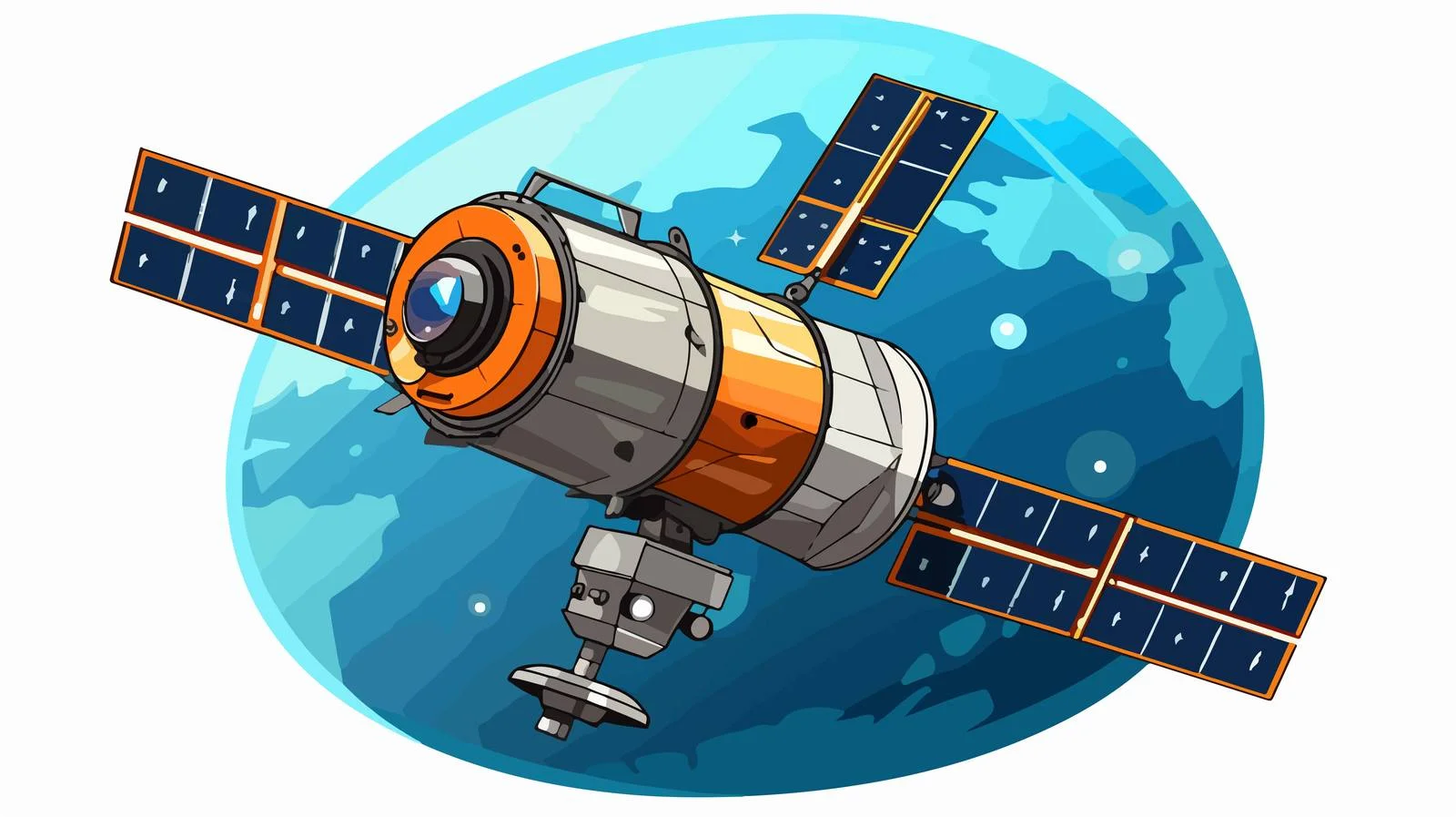 Communication Satellite Illustration — free download from Dotvec