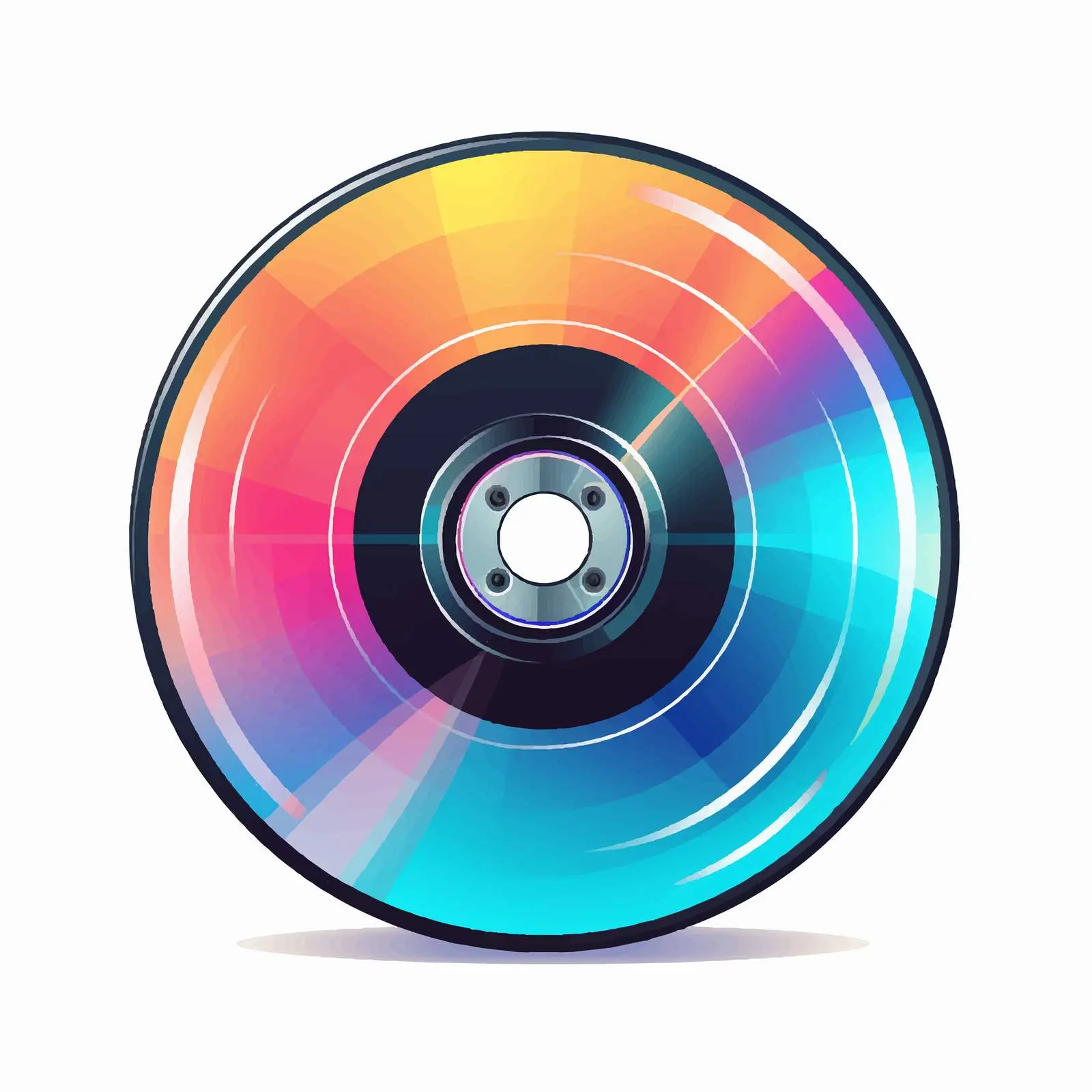 Compact Disc Vector Illustration on White Background — free download from Dotvec
