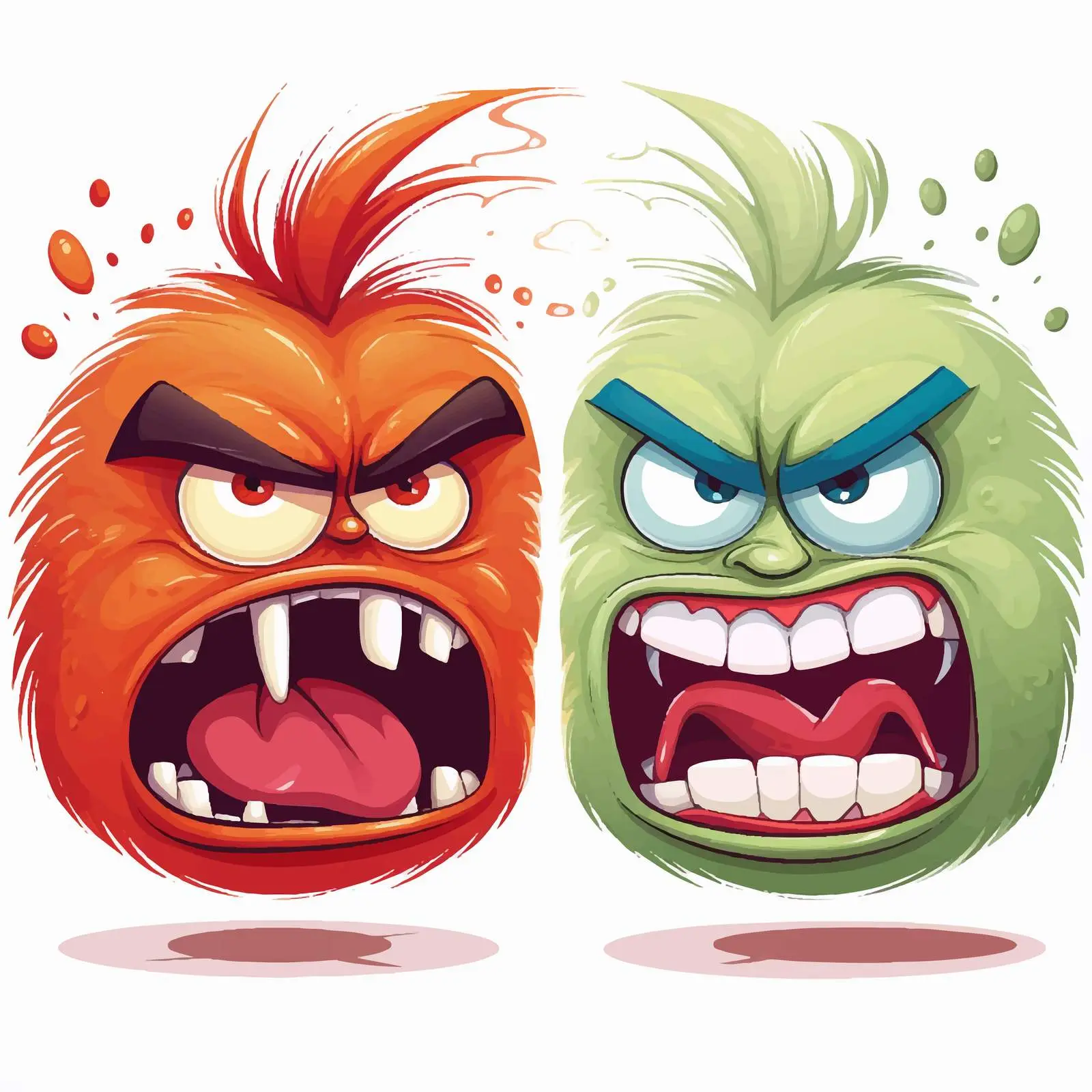 Comparative Adjectives for the Word Angry Illustration – free adjective comparison image from Dotvec