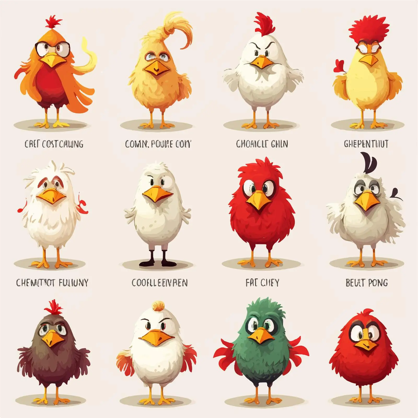 Comparative Adjectives Chicken Illustration Vector – free comparative adjectives image from Dotvec