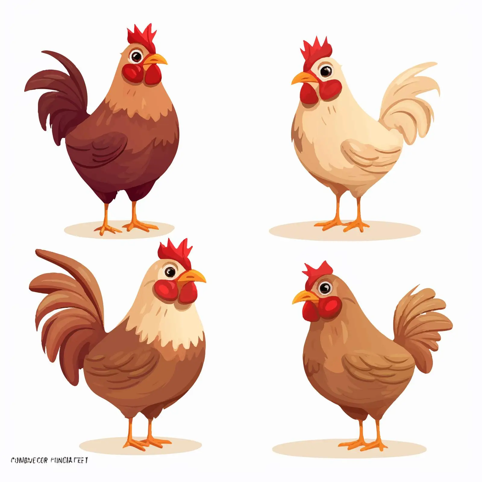 Comparative Chicken Adjective Illustration Vector Art – free comparative adjectives image from Dotvec