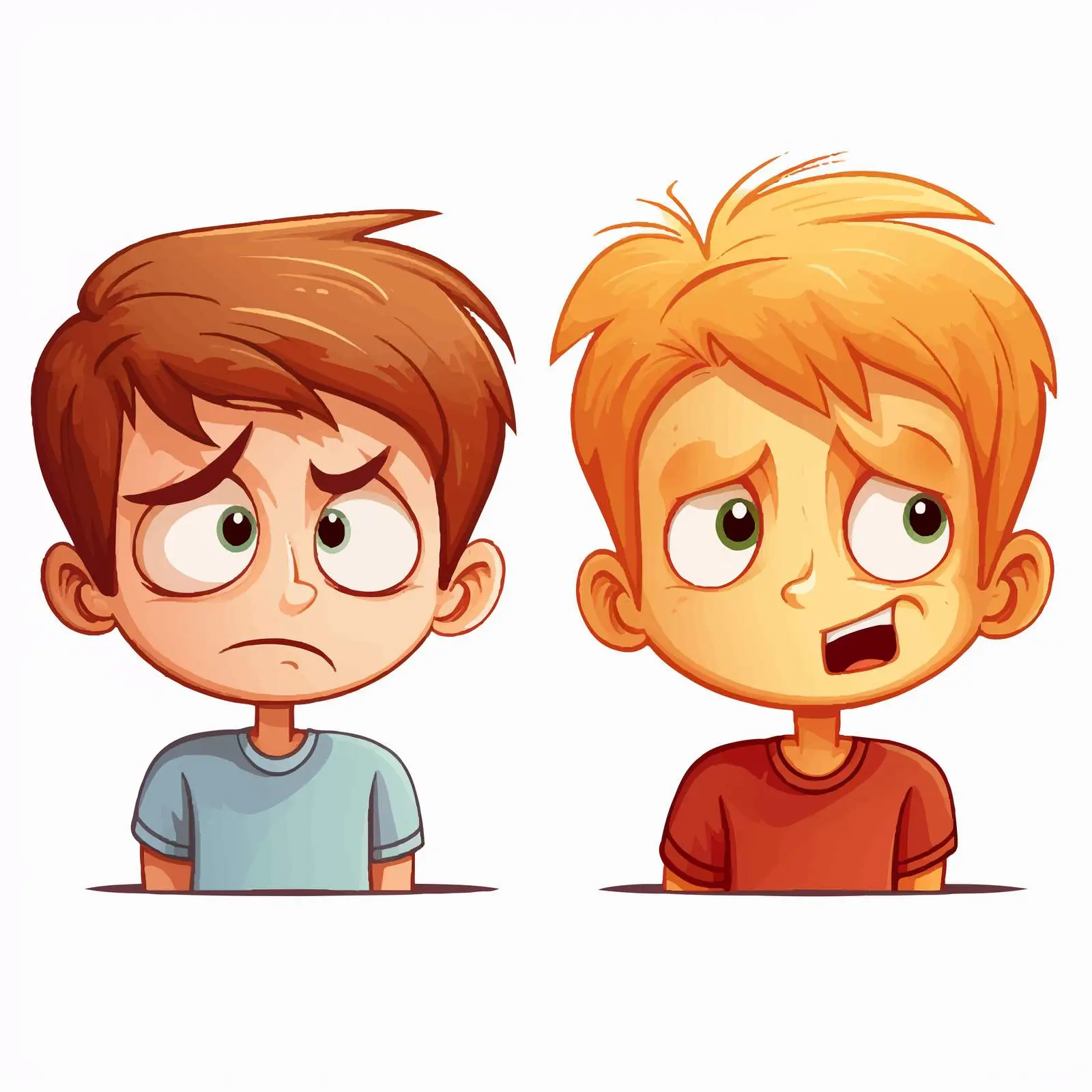 Comparative Adjectives Illustration for Sad Feelings – free adjective comparison image from Dotvec