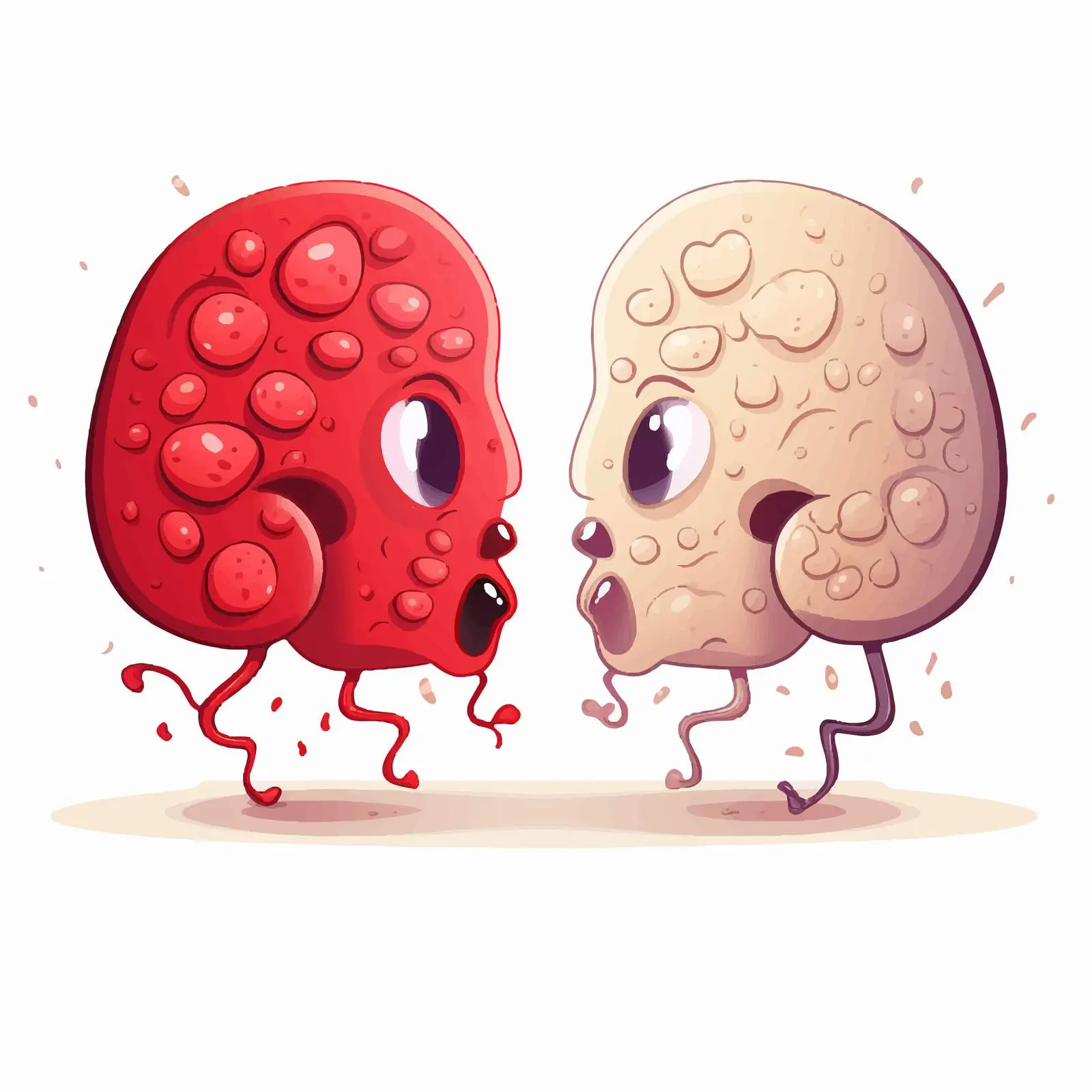 Comparison of Kidney Cells: Abnormal vs Healthy — free download from Dotvec