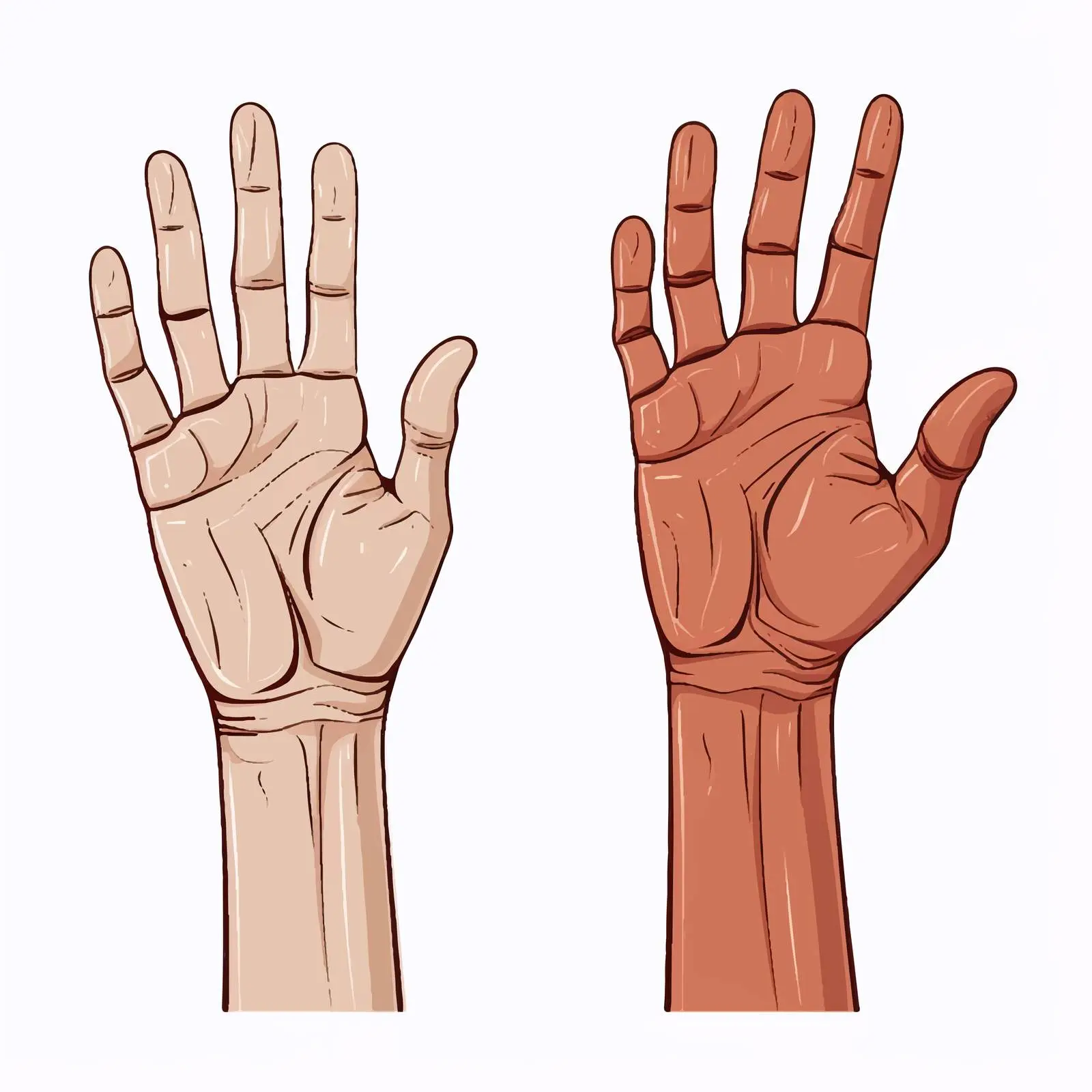 Normal vs Affected Hand Comparison Vector — free download from Dotvec