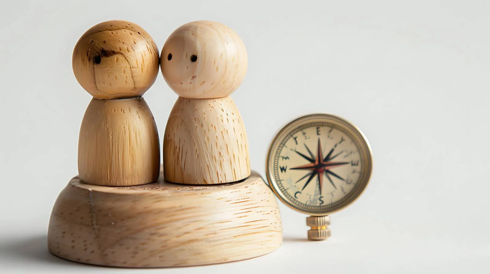 Wooden Doll Compass Representation — free download from Dotvec