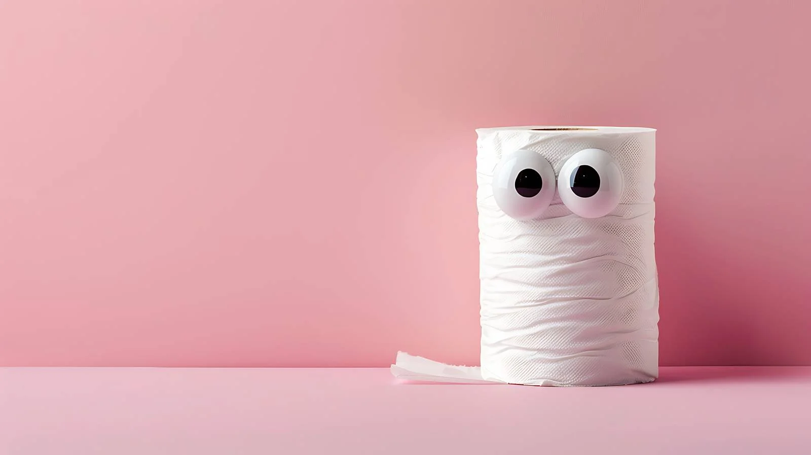 Quirky Toilet Paper Roll with Googly Eyes — free download from Dotvec