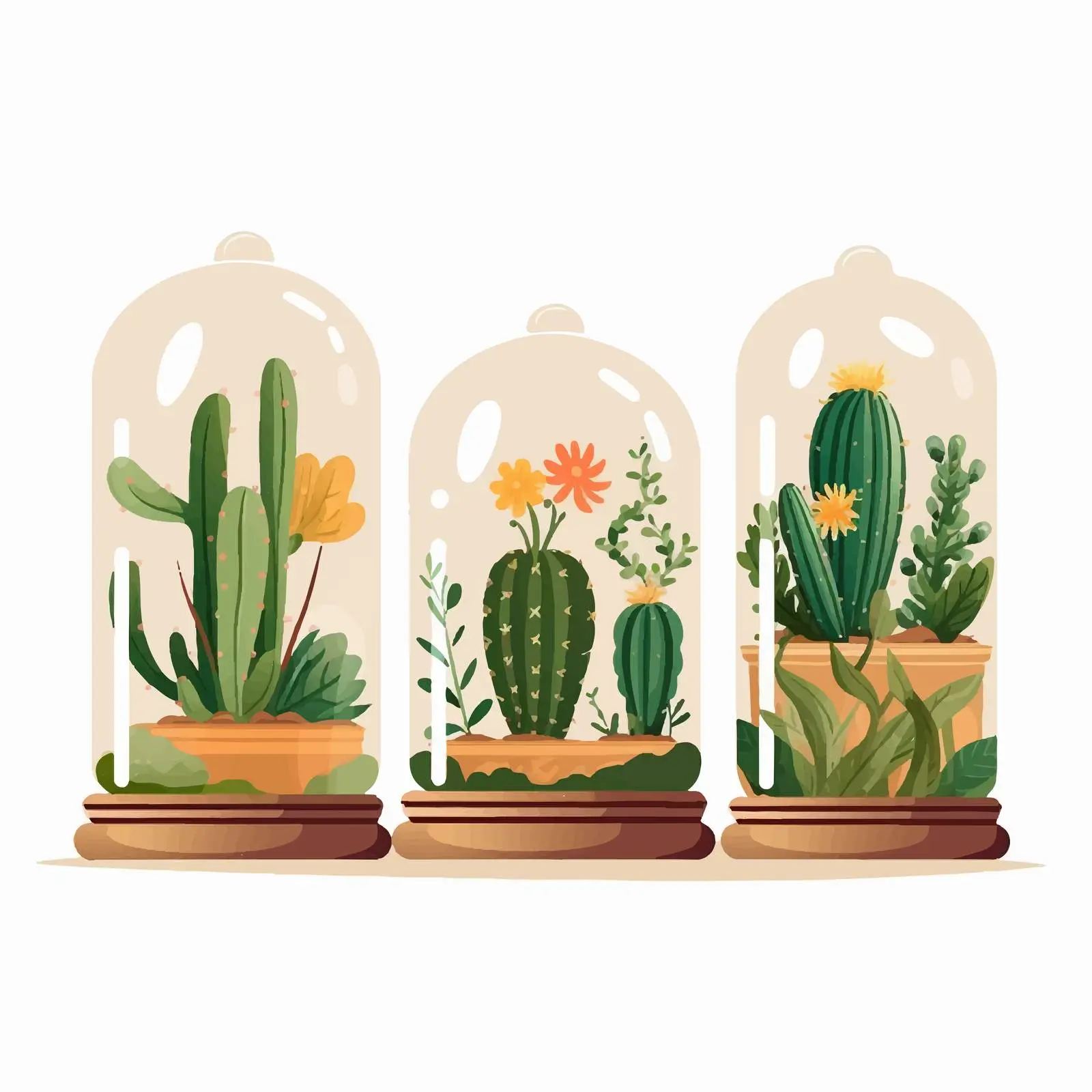 Home Decorative Plants in Glass Vivariums — free download from Dotvec