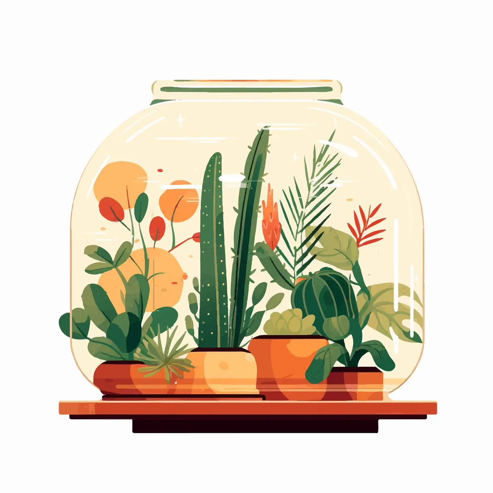 Home Decorative Plants in Glass Containers — free download from Dotvec