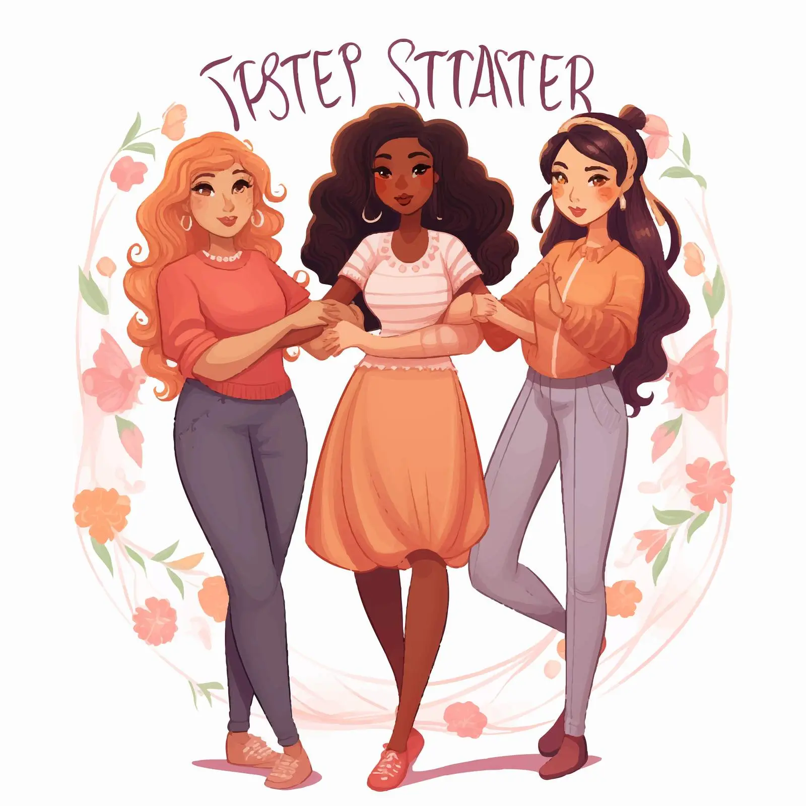 Multinational Women Holding Hands Unity Concept – free globalization image from Dotvec