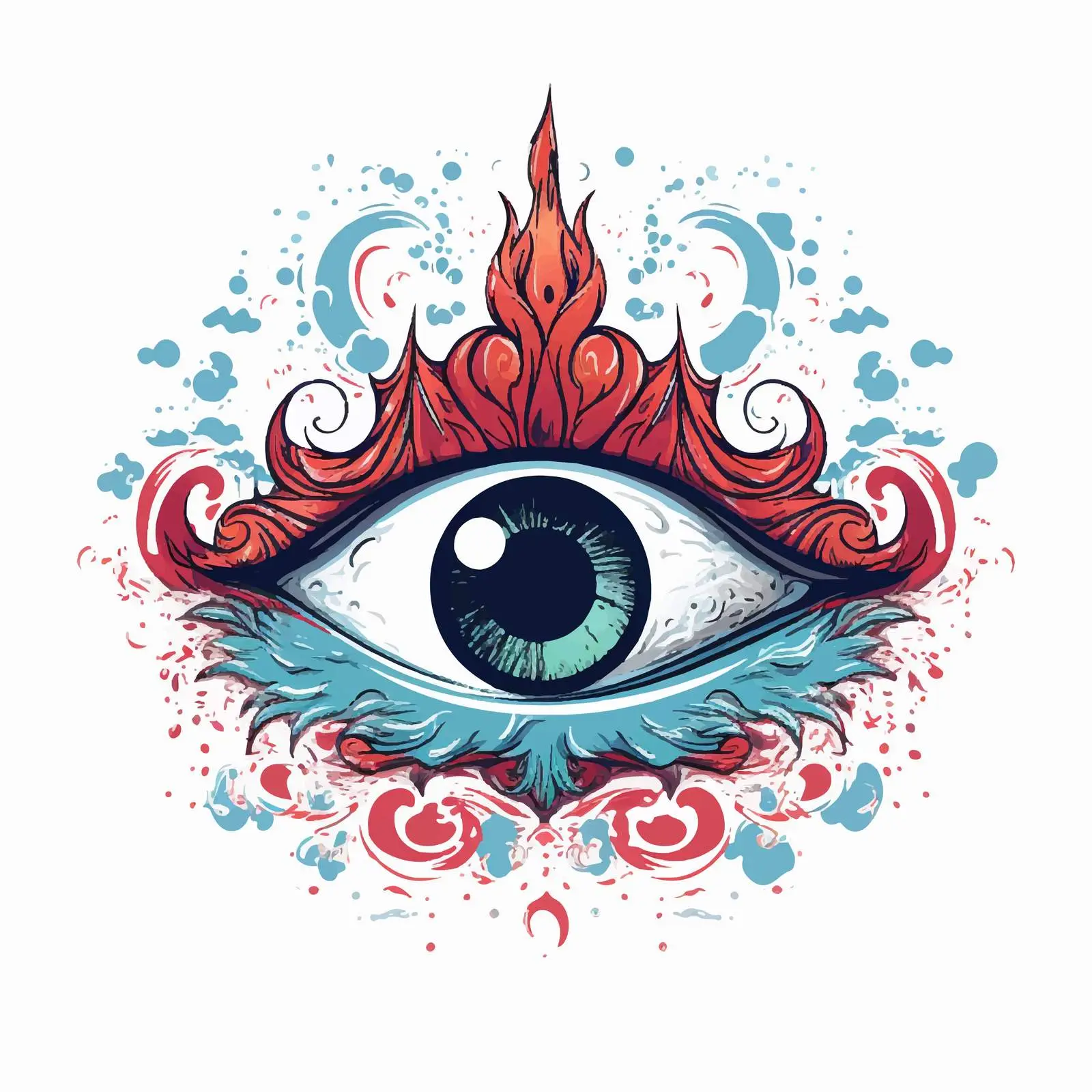 Turkish God Eye Vector Art Illustration — free download from Dotvec