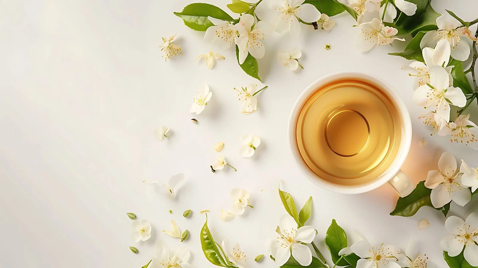 Elegant Composition Featuring Aromatic Jasmine Tea — free download from Dotvec