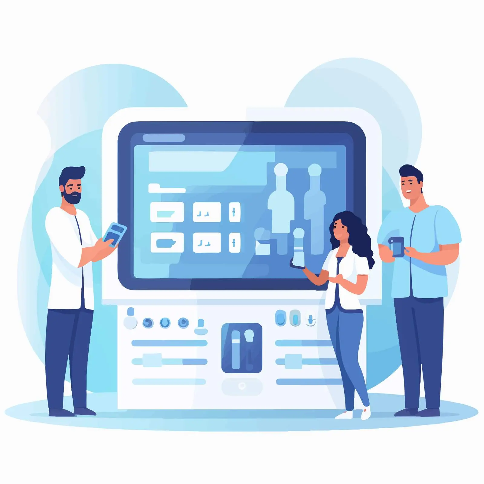 Doctors Holding Fingerstick for Health Testing – free health screening image from Dotvec