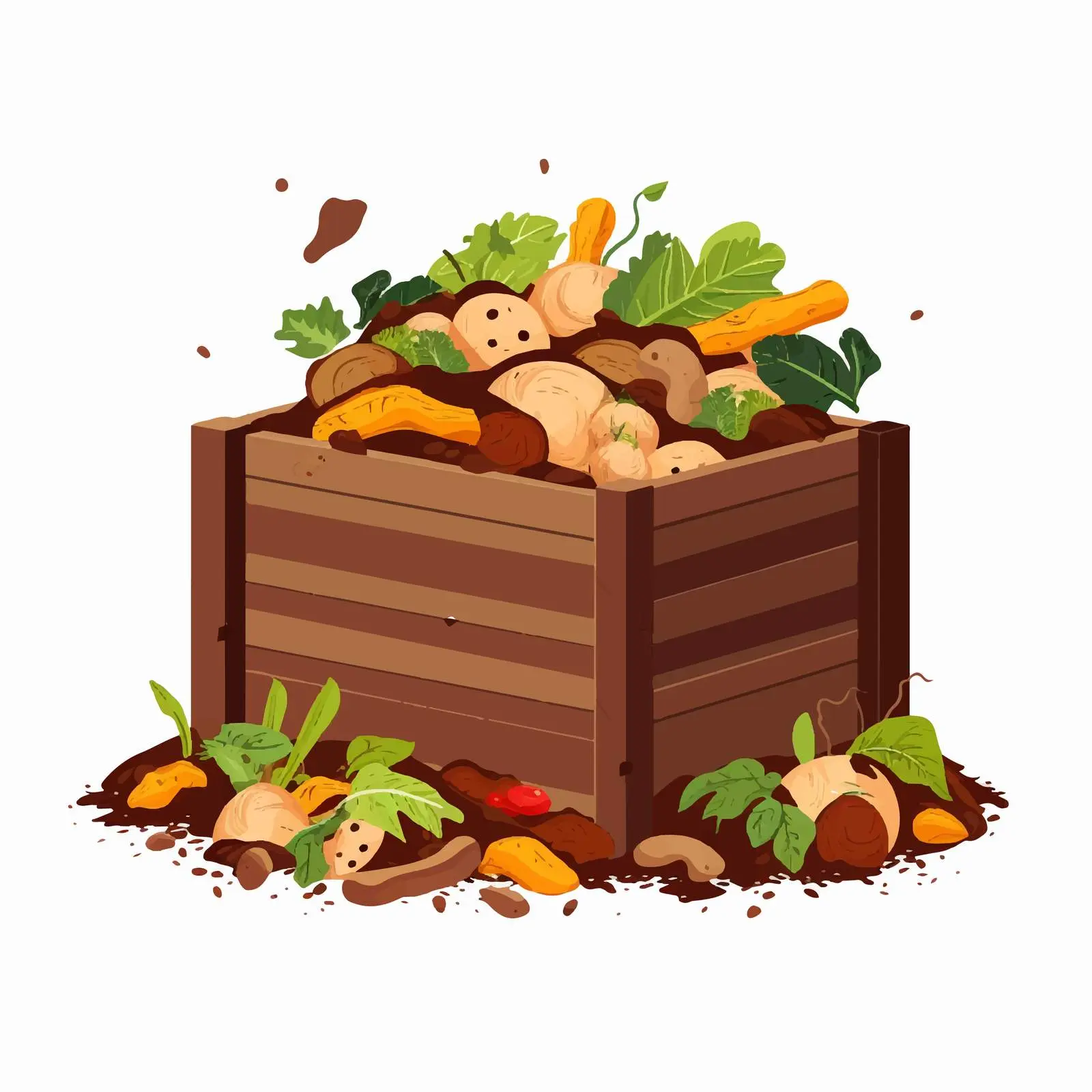 Organic Waste Composting Box with Natural Fertilizer — free download from Dotvec