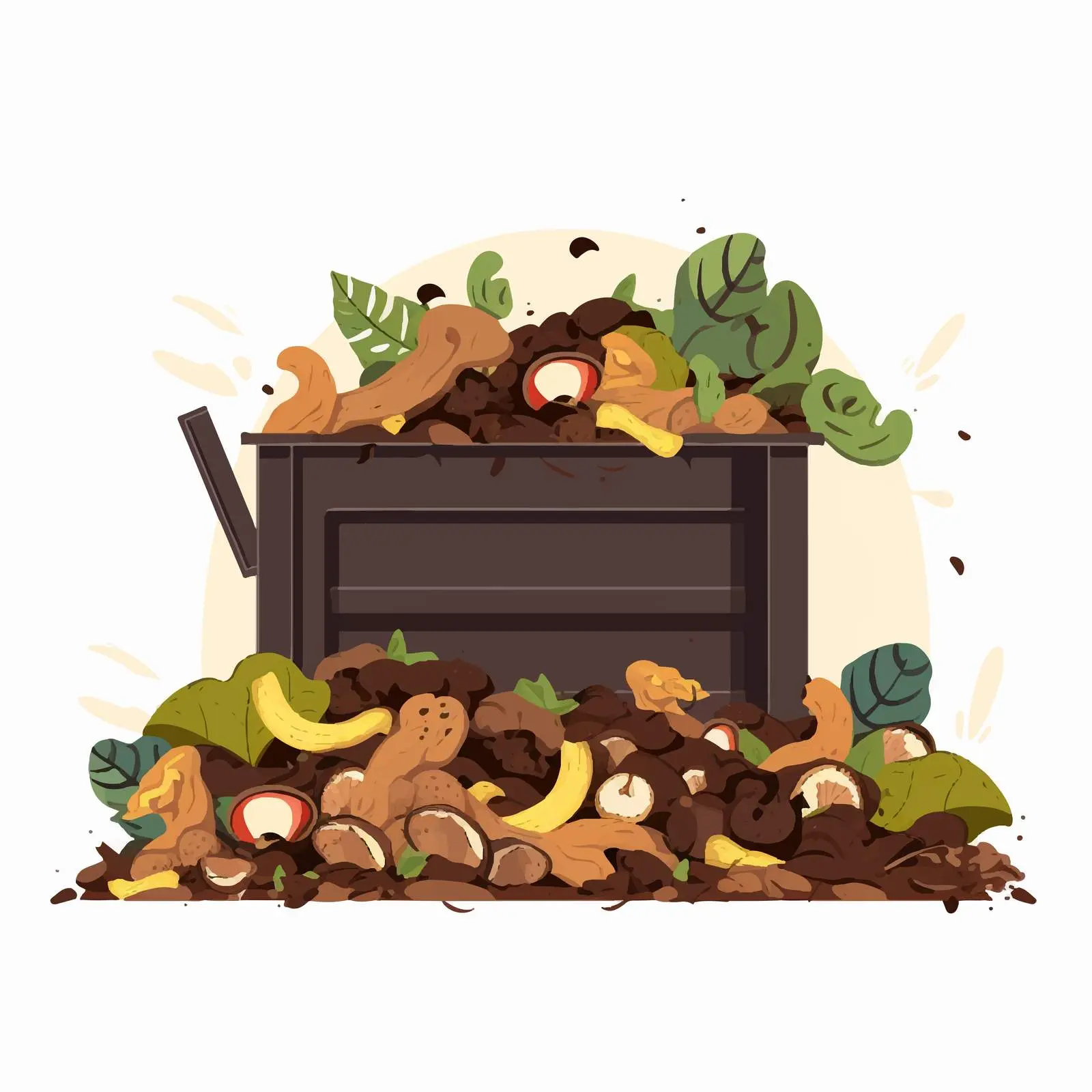 Organic Compost Box Full of Bio Waste — free download from Dotvec