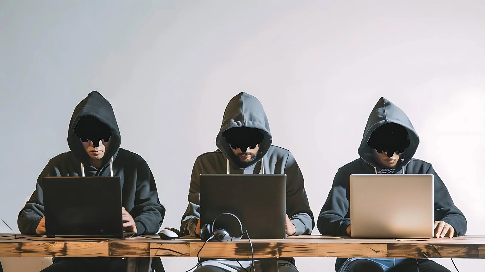 Cyber Criminals Displayed on White Background — free download from Dotvec