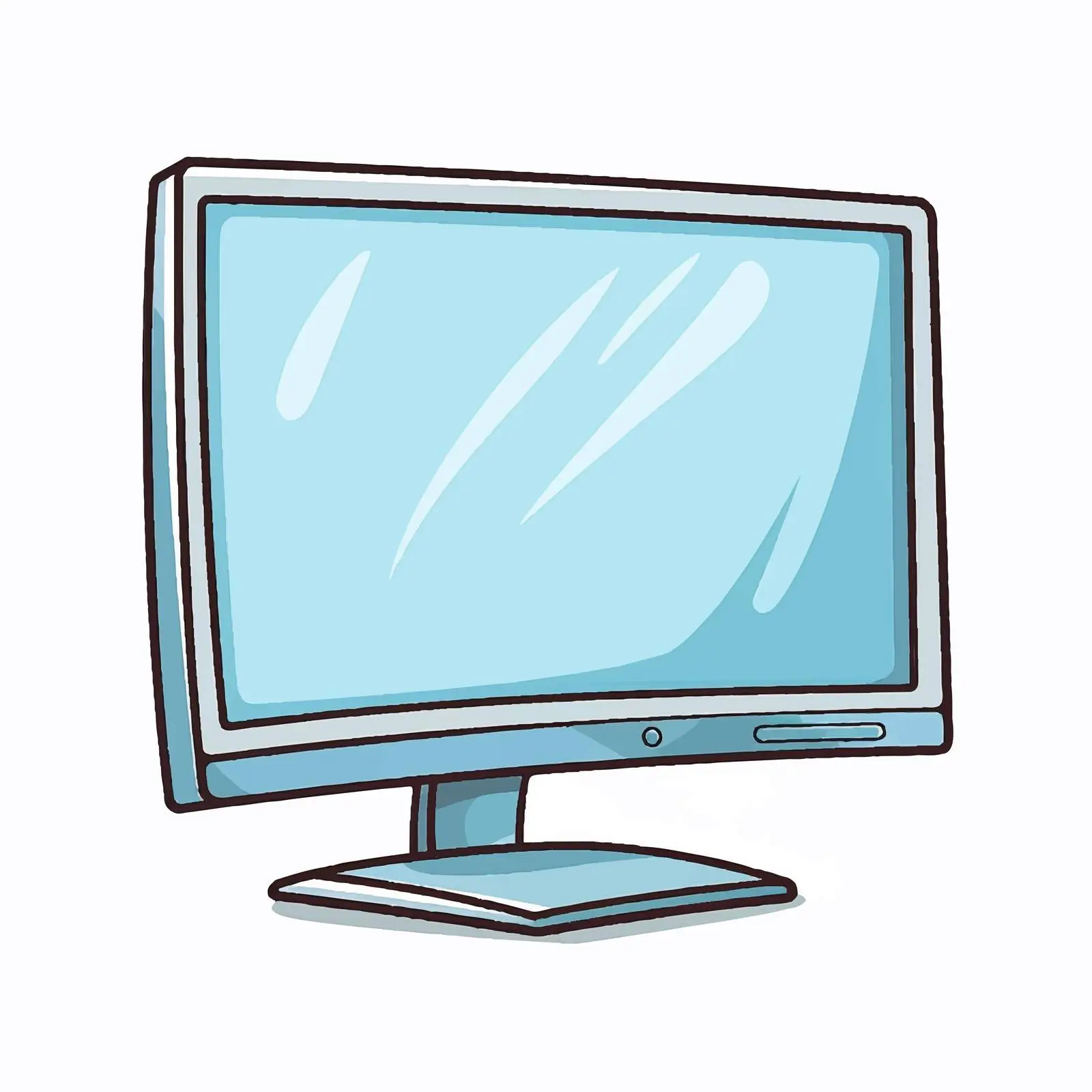 Cartoon Vector Illustration of Computer Screen Technology — free download from Dotvec