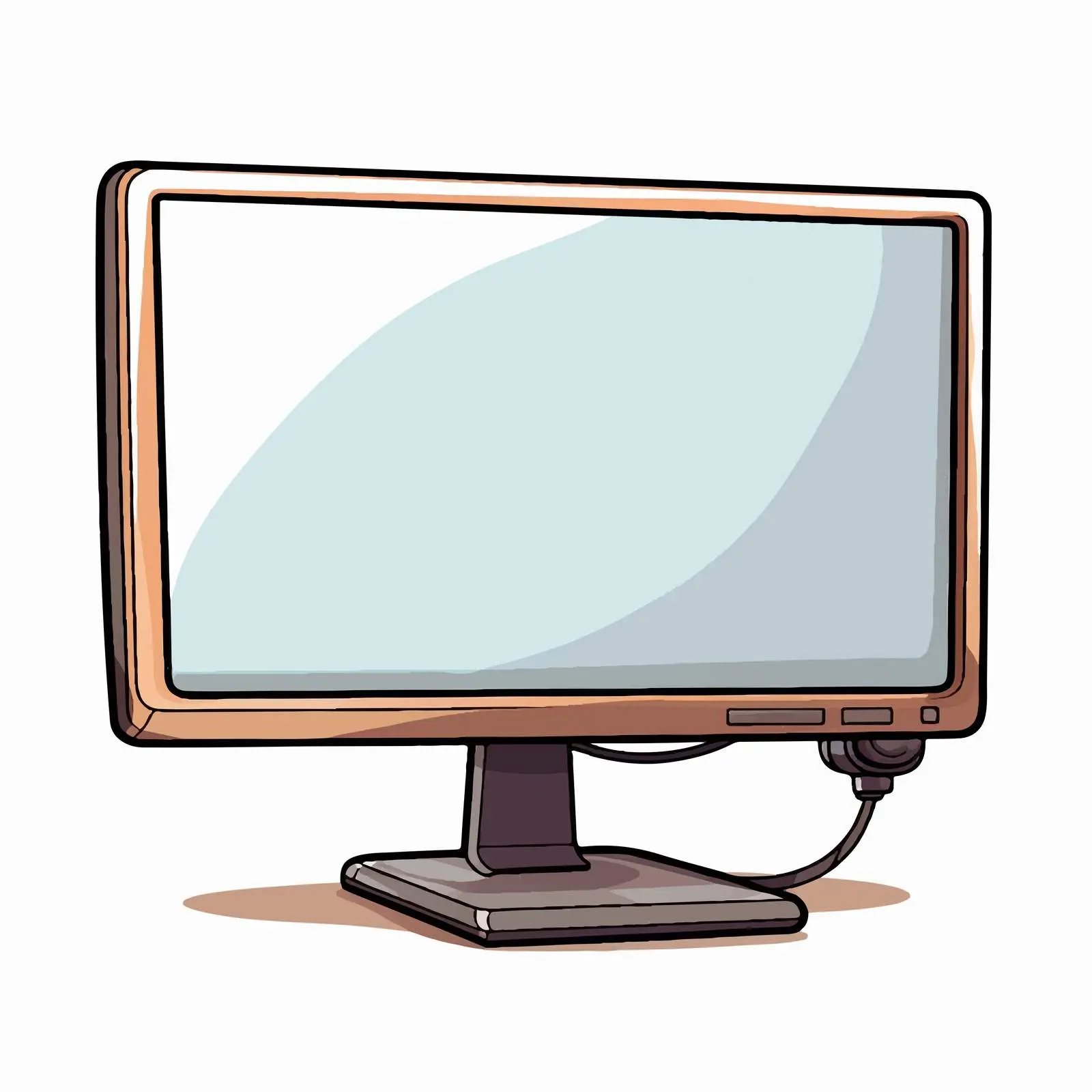 Cartoon Computer Screen Technology Vector Illustration — free download from Dotvec