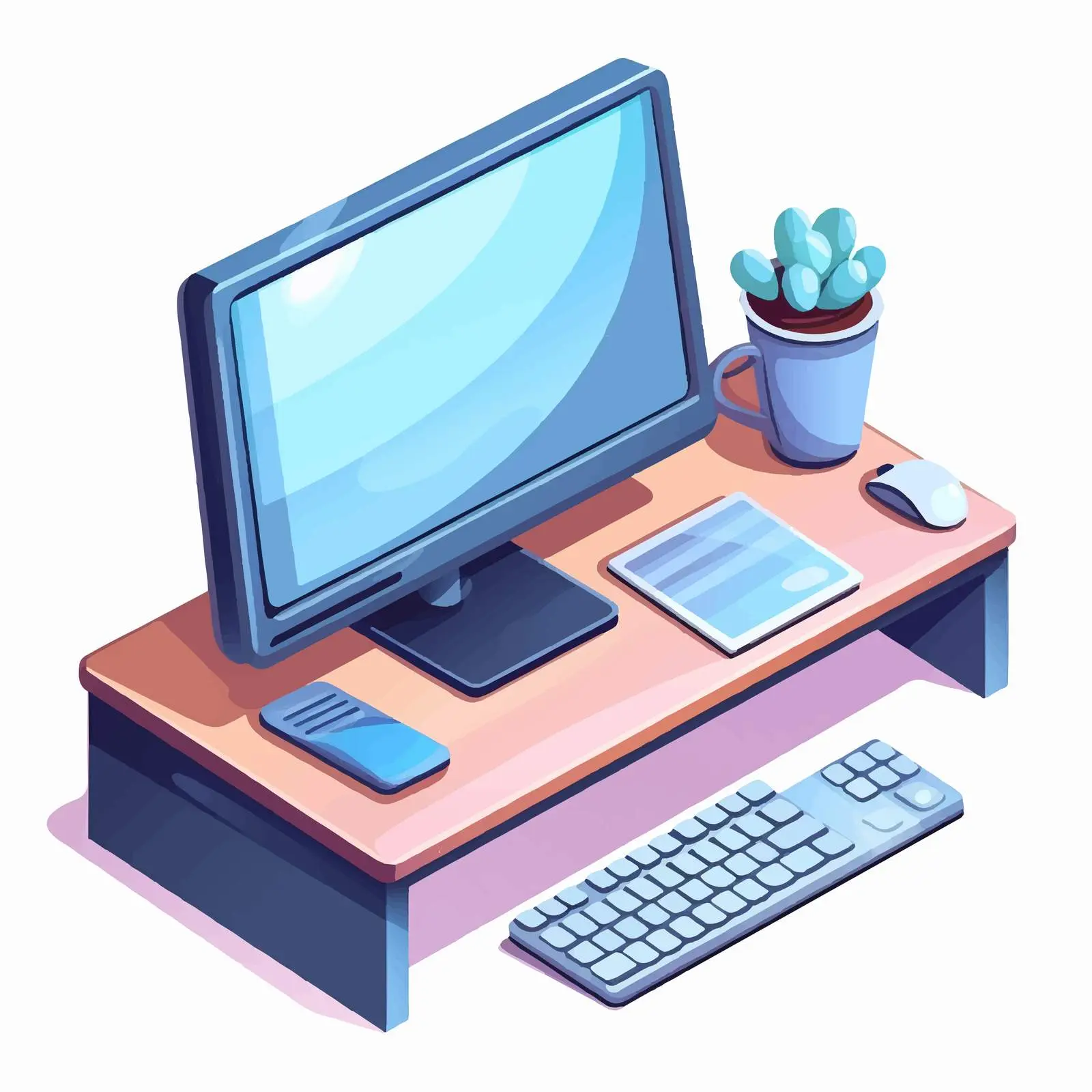 Isolated Computer Vector Illustration on White Background — free download from Dotvec