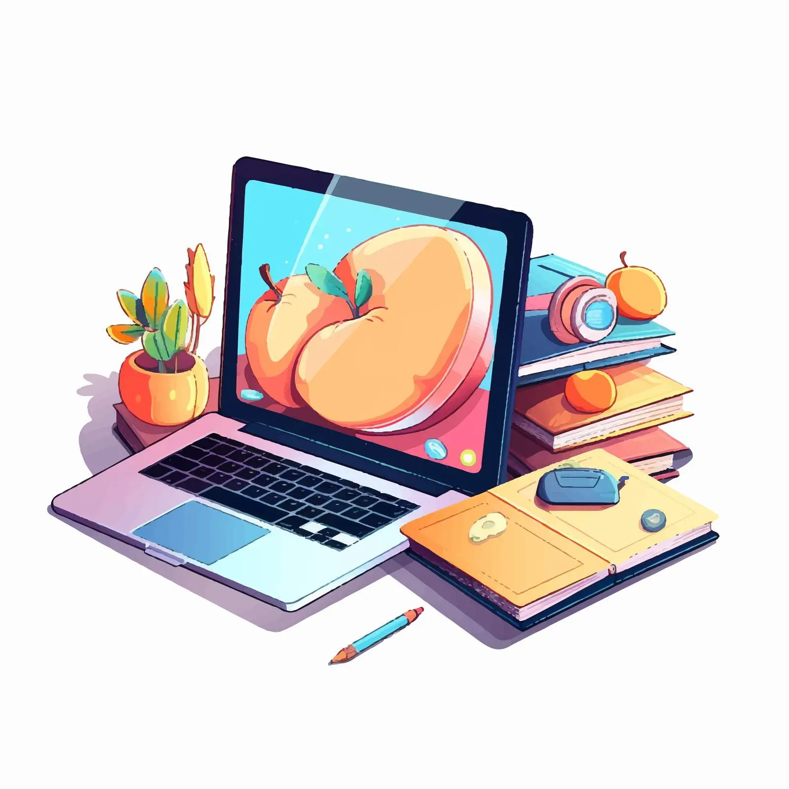 Computer Vector Illustration on White Background — free download from Dotvec