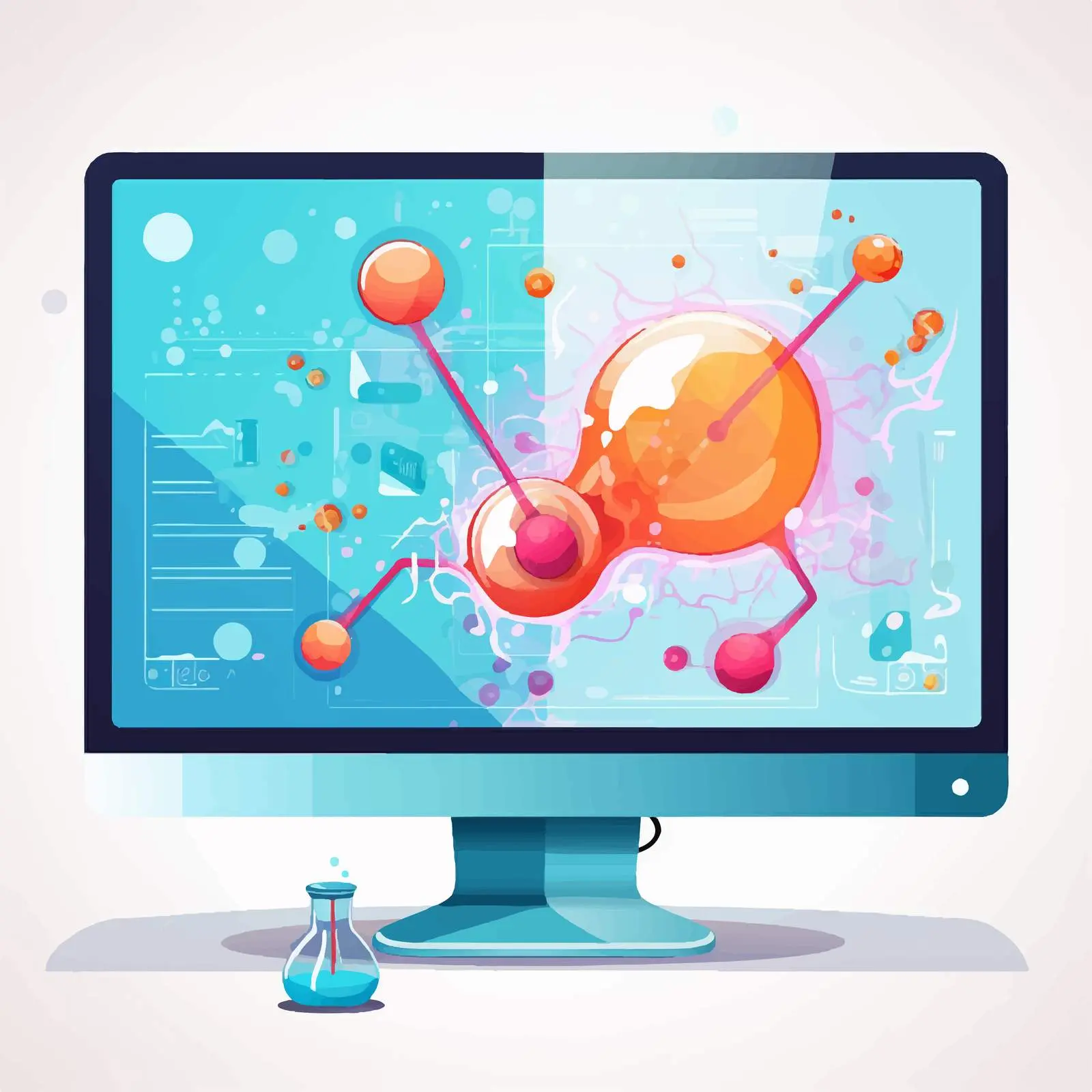 Computer Science Infographic on Desktop Screen — free download from Dotvec