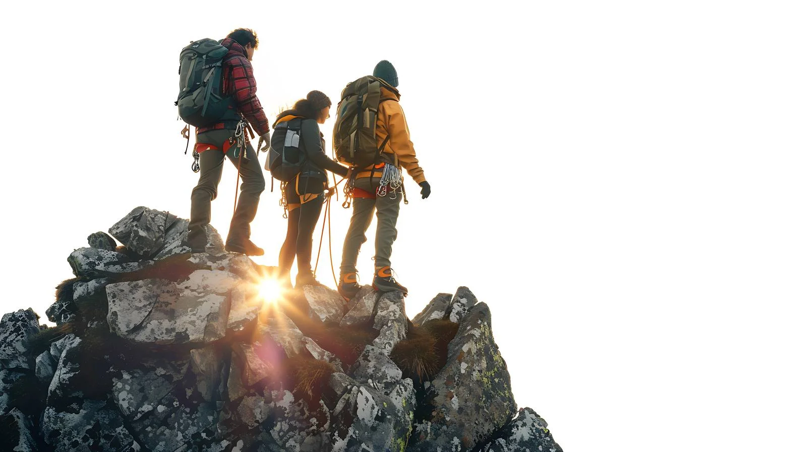 Exploring rugged terrain with backpack gear – free harness image from Dotvec