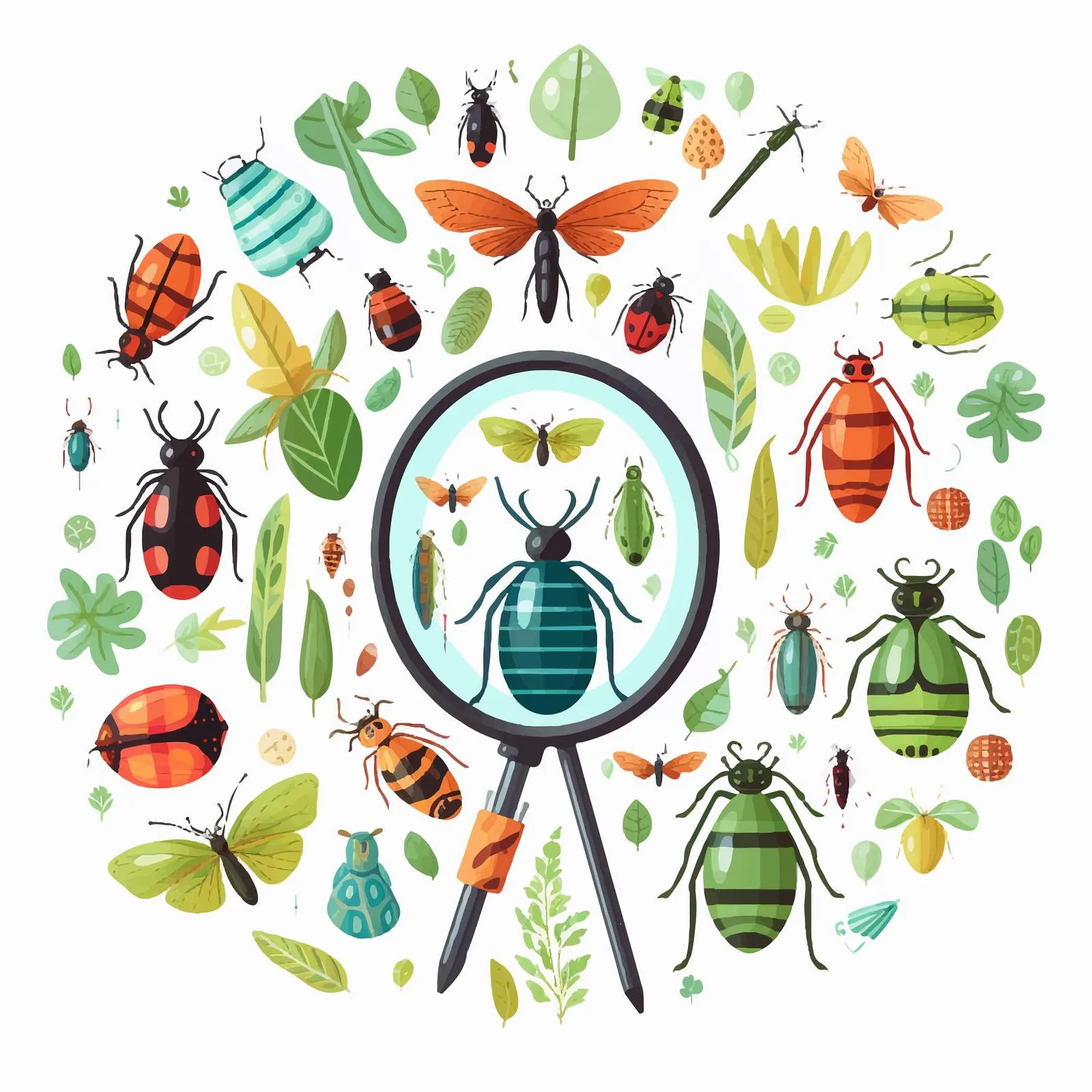 Biology, Entomology, and Coleopterology Vector Illustration — free download from Dotvec