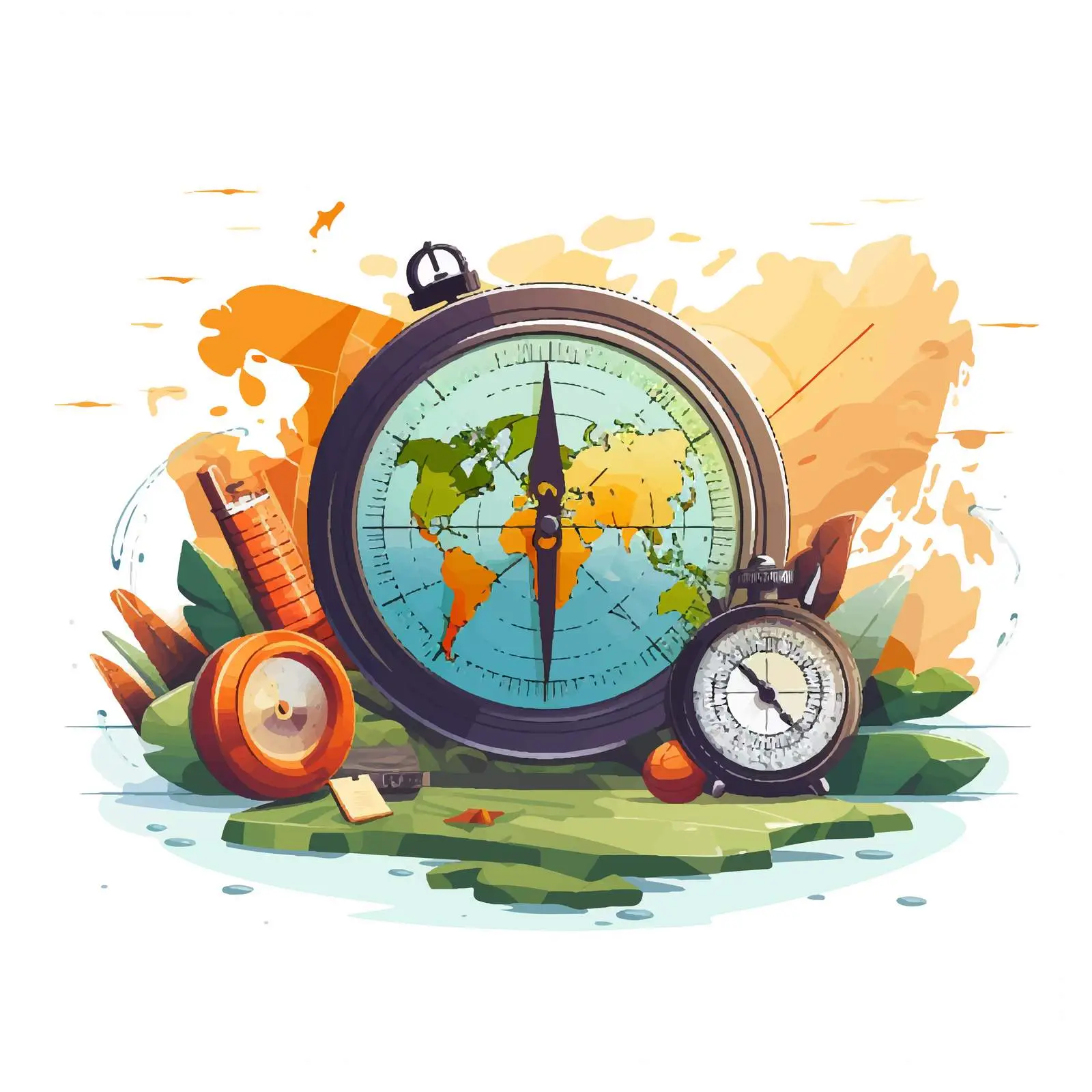 Exploration and Eco-Tourism Vector Illustration — free download from Dotvec