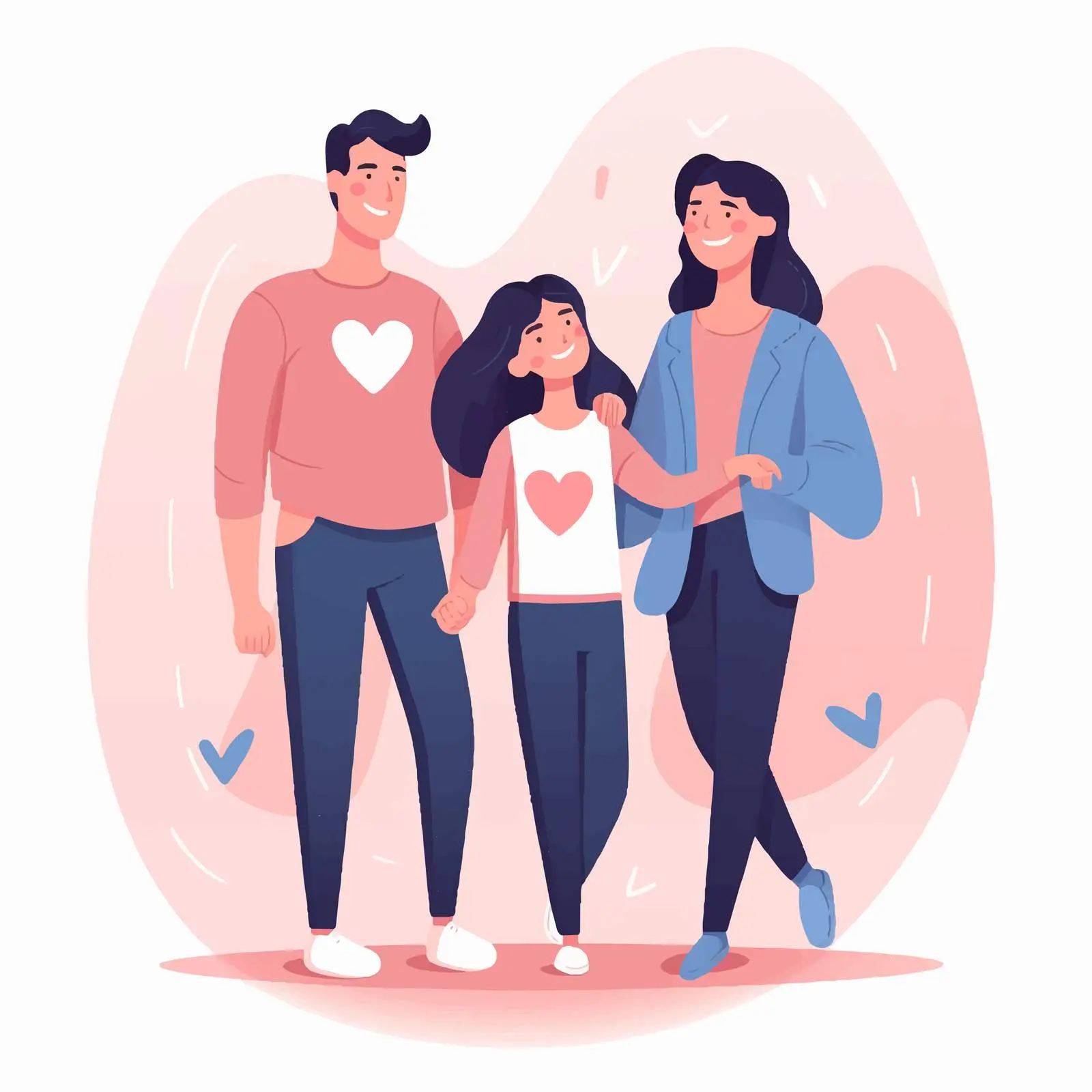 Family Support and Care: Love and Trust – free healthy relationships image from Dotvec