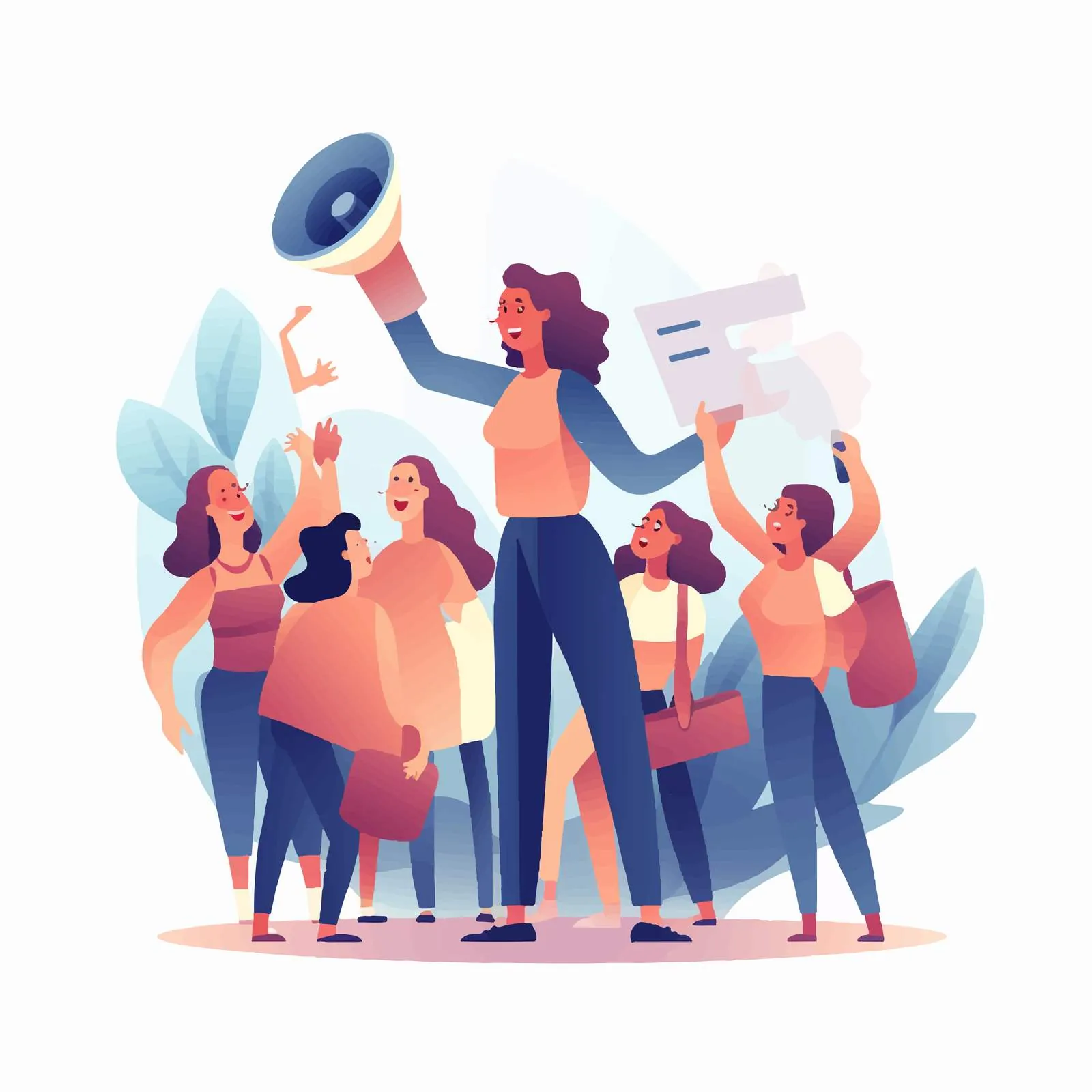 Female Influencer and Leader Concept Vector — free download from Dotvec