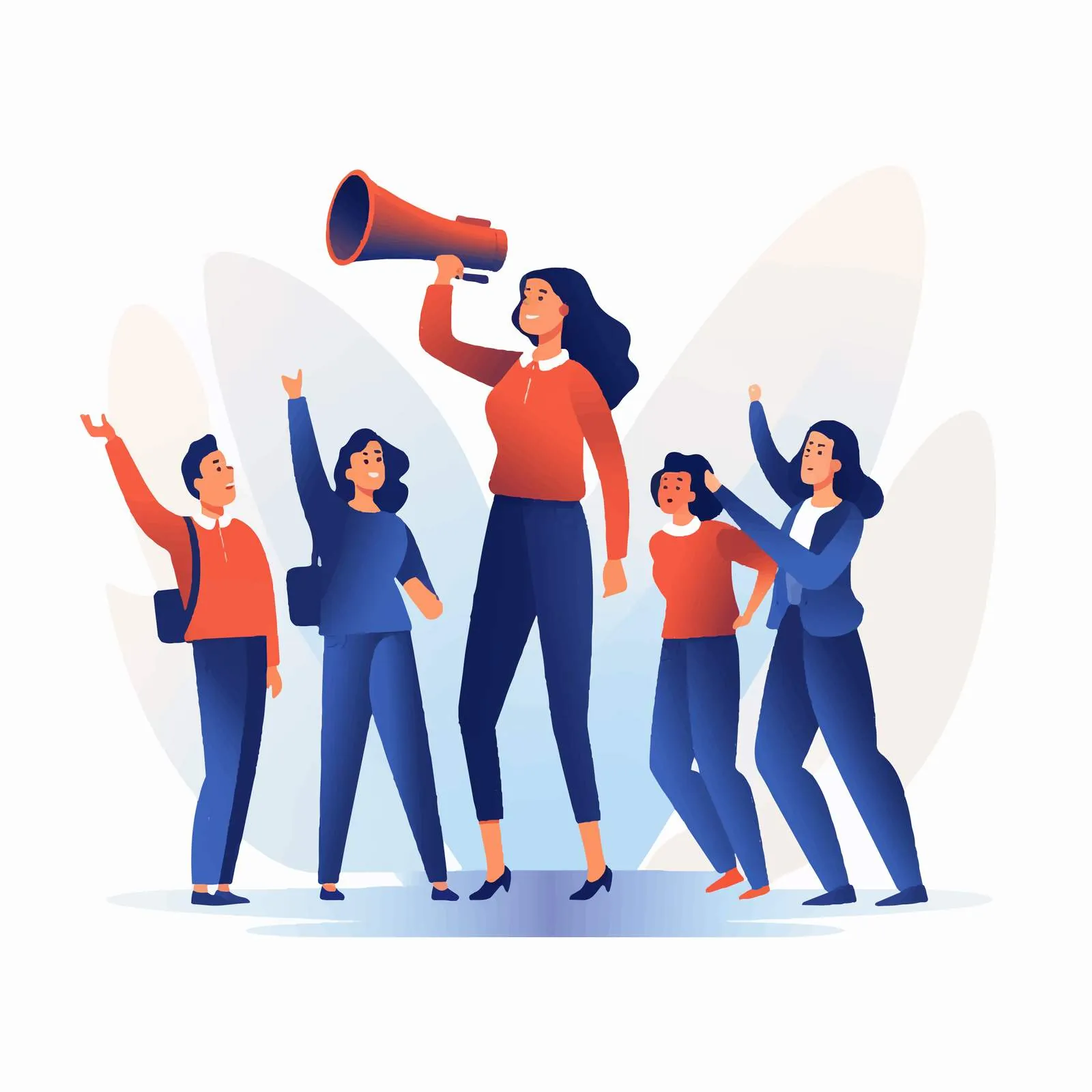 Influencer and Leader Concept with Female Character — free download from Dotvec