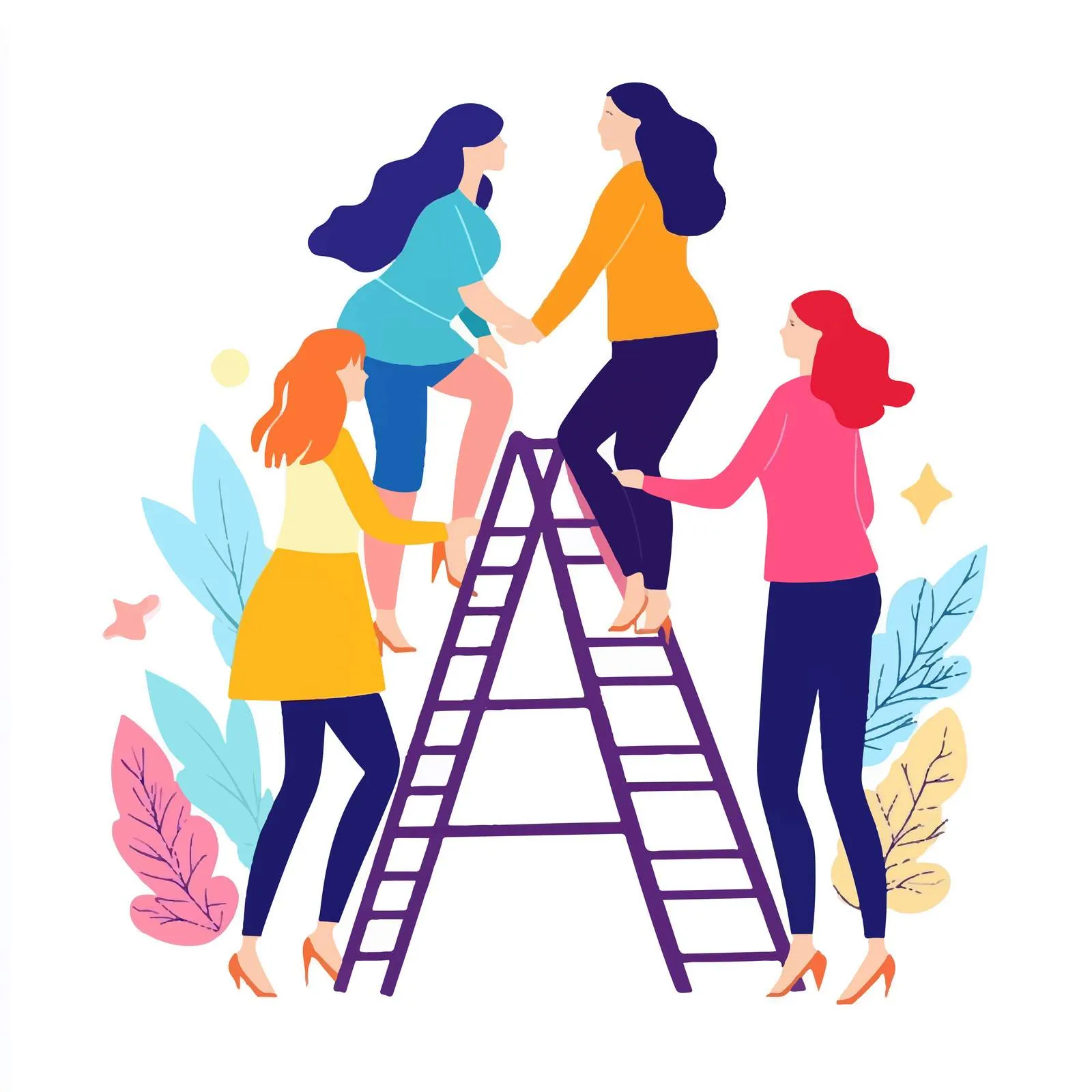 Mutual Partnership and Teamwork Concept Illustration – free collaborative effort image from Dotvec