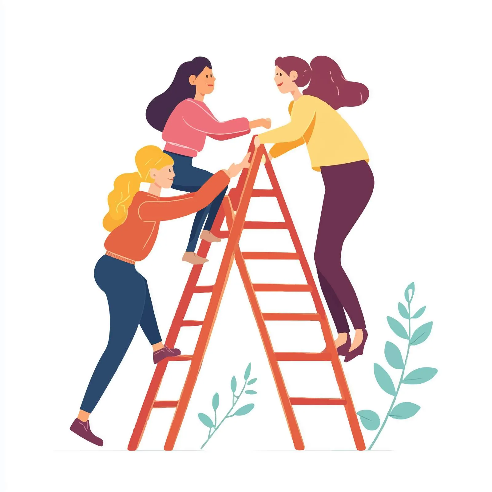 Mutual Partnership and Teamwork Concept Illustration – free collaborative effort image from Dotvec