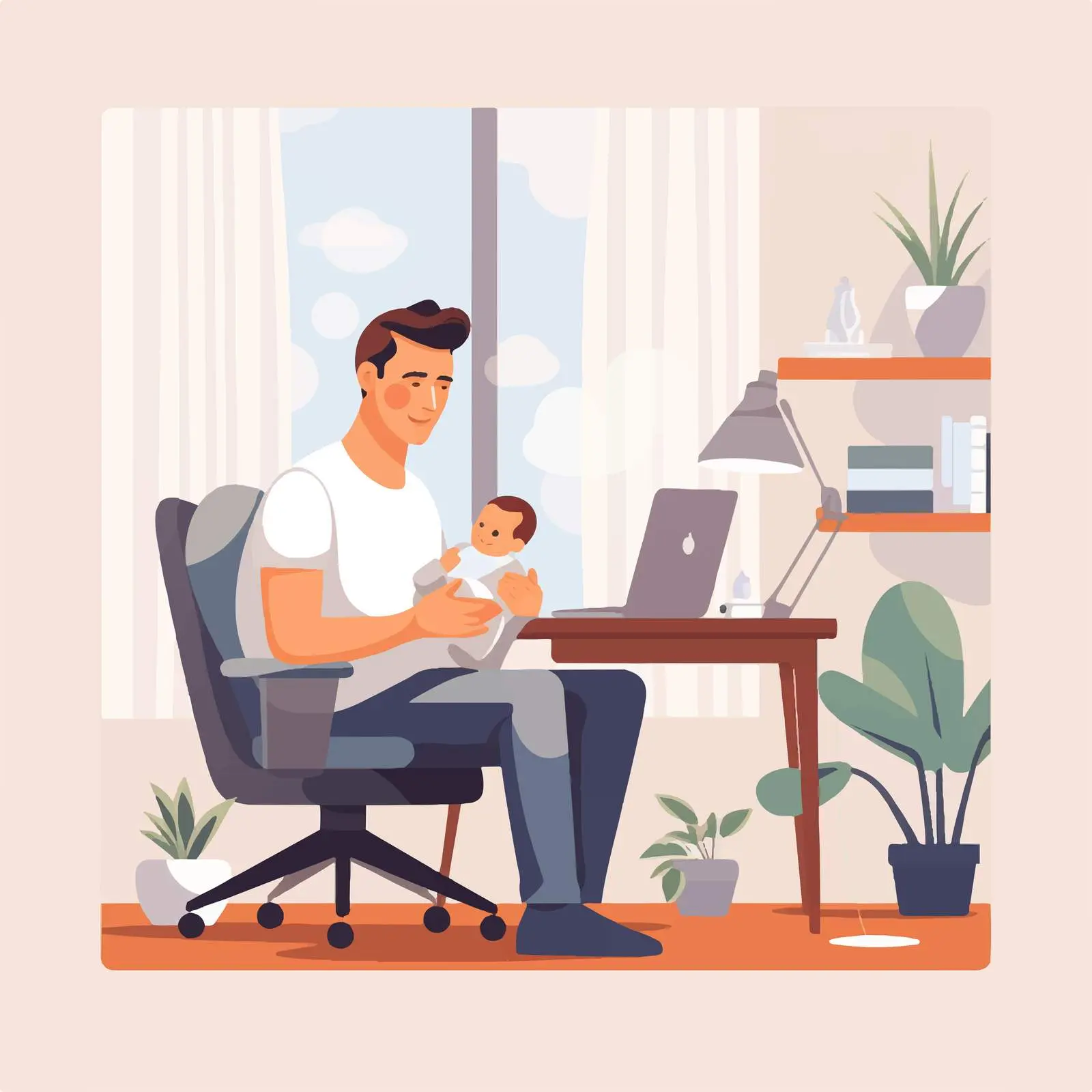 Paternity Leave Concept for Modern Families — free download from Dotvec