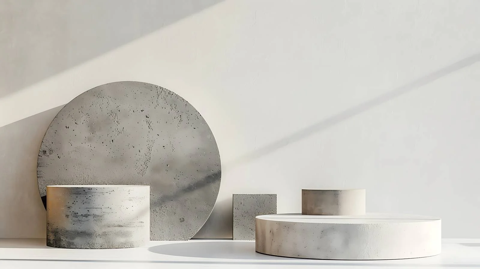 Elegant Concrete Geometric Form in Natural Hues — free download from Dotvec