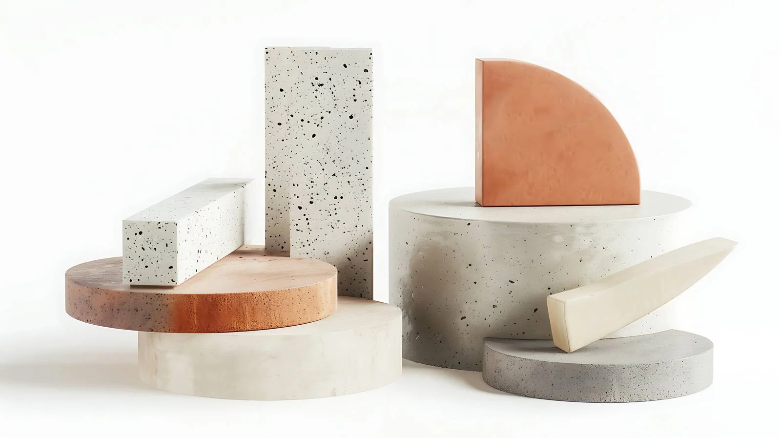 Natural Colors Concrete Geometric Shape Stand — free download from Dotvec