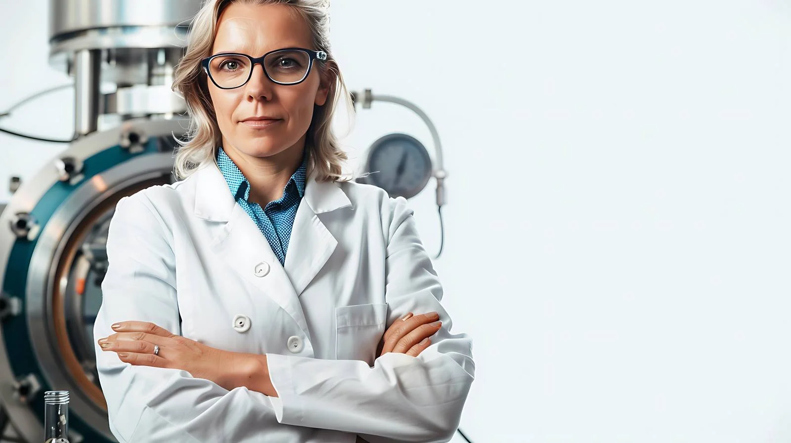 Confident Mature Female Scientist in Lab — free download from Dotvec