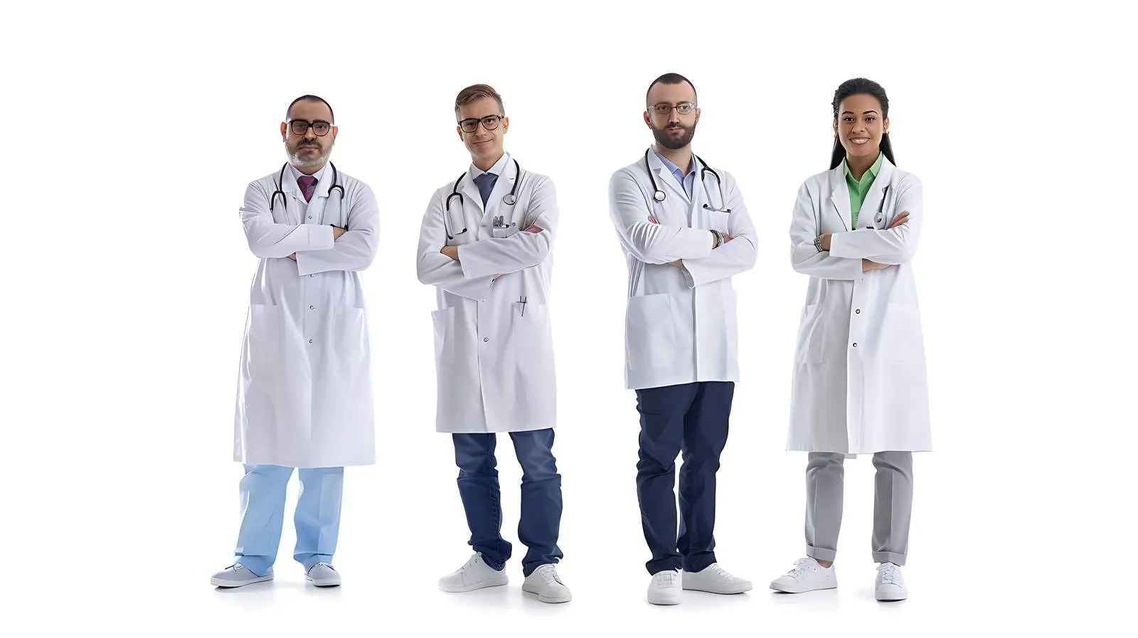 Confident Medical Doctor Team Isolated on White Background – free team image from Dotvec