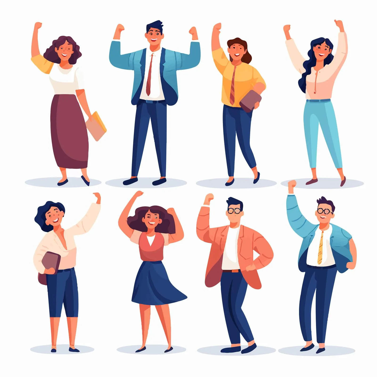 Confident People Vector Illustrations for Presentations — free download from Dotvec