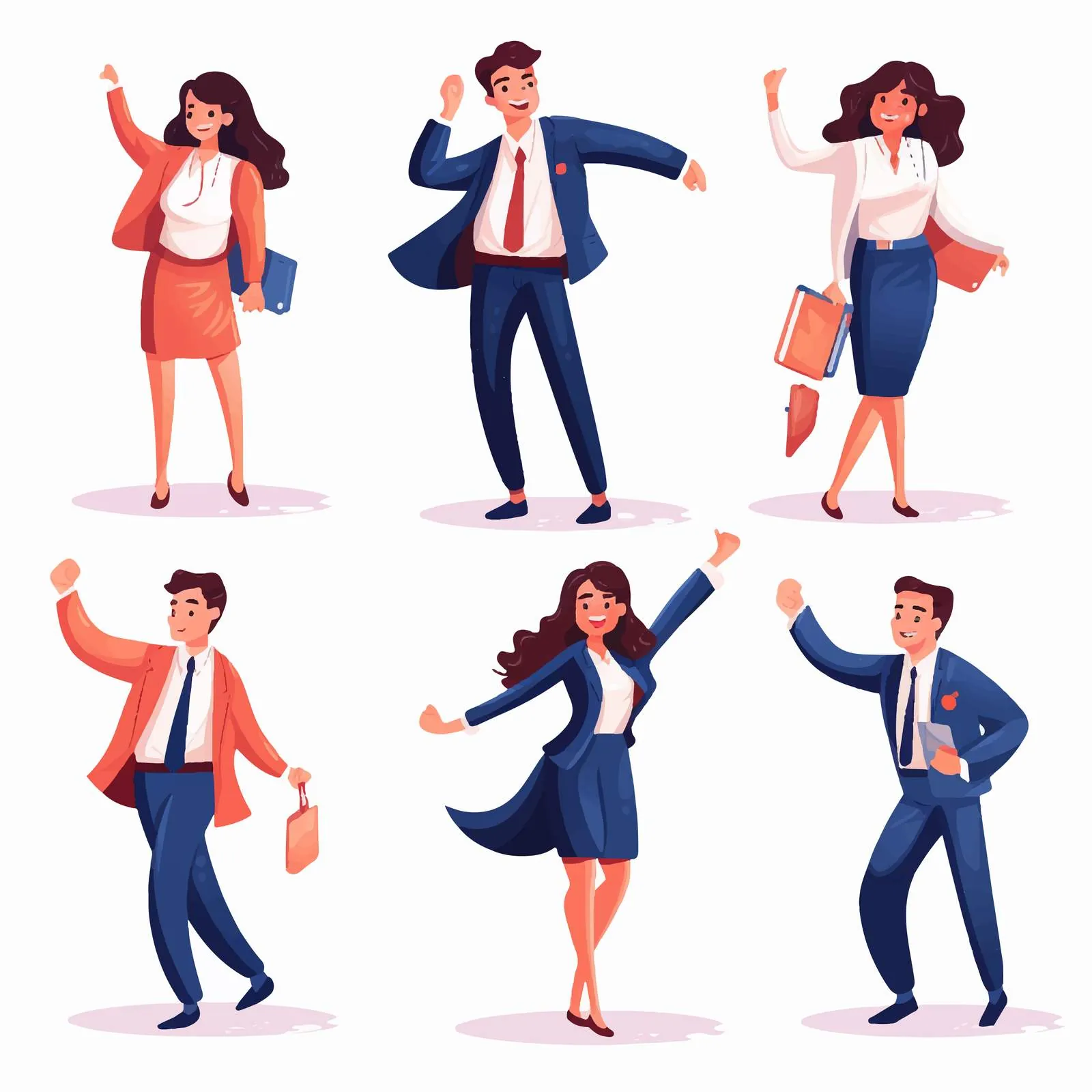 Confident People Vector Illustrations for Presentations — free download from Dotvec
