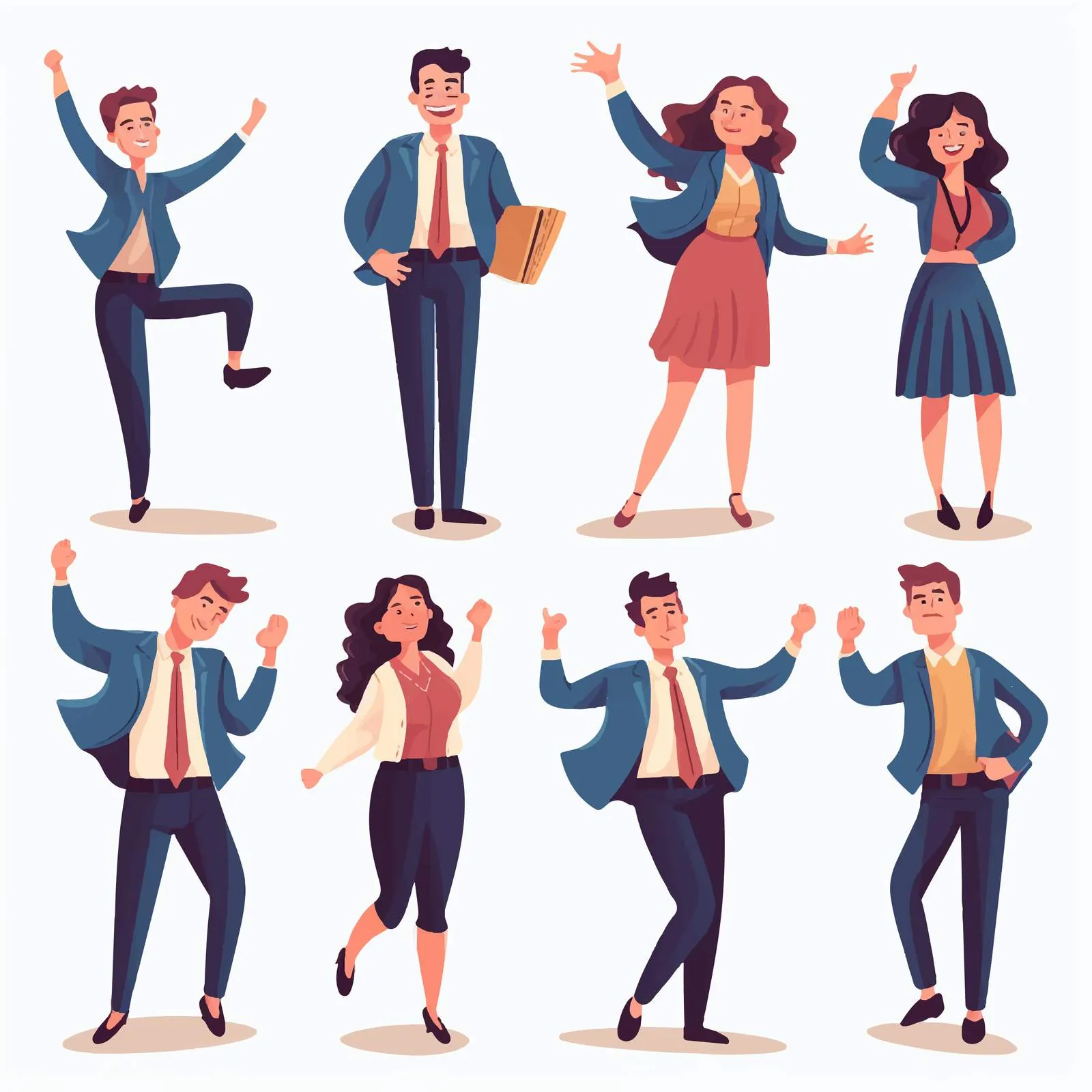 Confident People Vector Illustrations for Presentations — free download from Dotvec