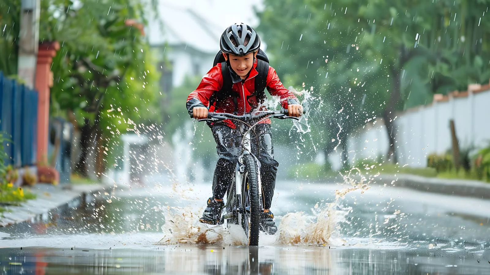 Vibrant Teen Splashing Water — free download from Dotvec