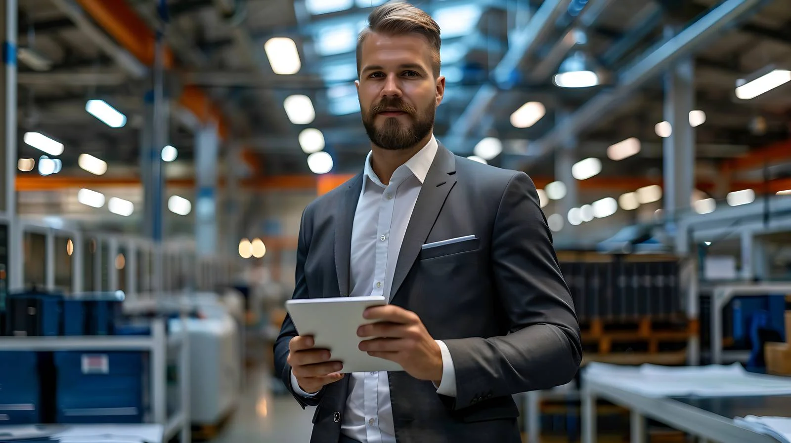 Confident Businessman With Digital Tablet — free download from Dotvec