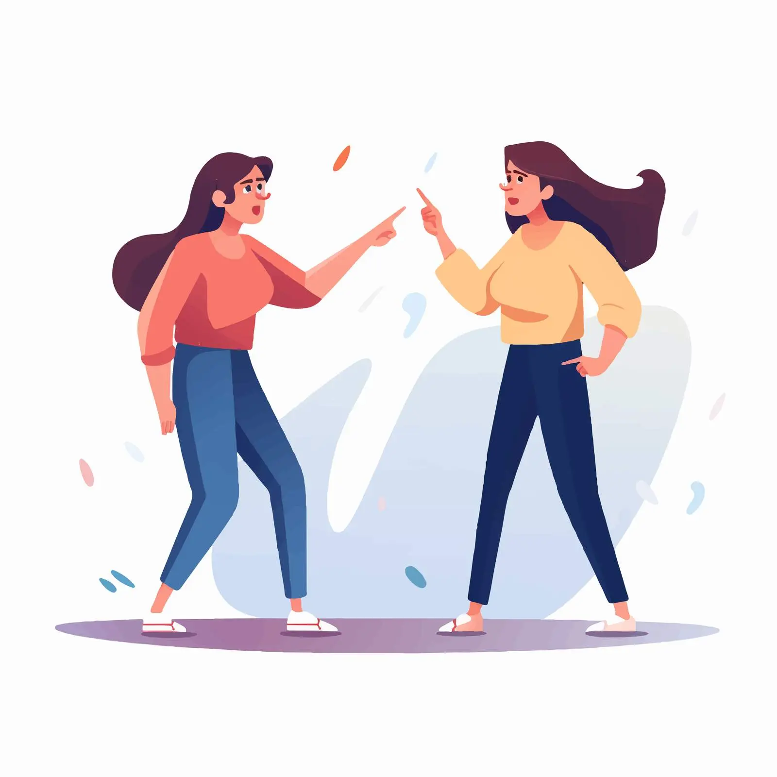 Angry Women Arguing Vector Illustration – free disagreement image from Dotvec